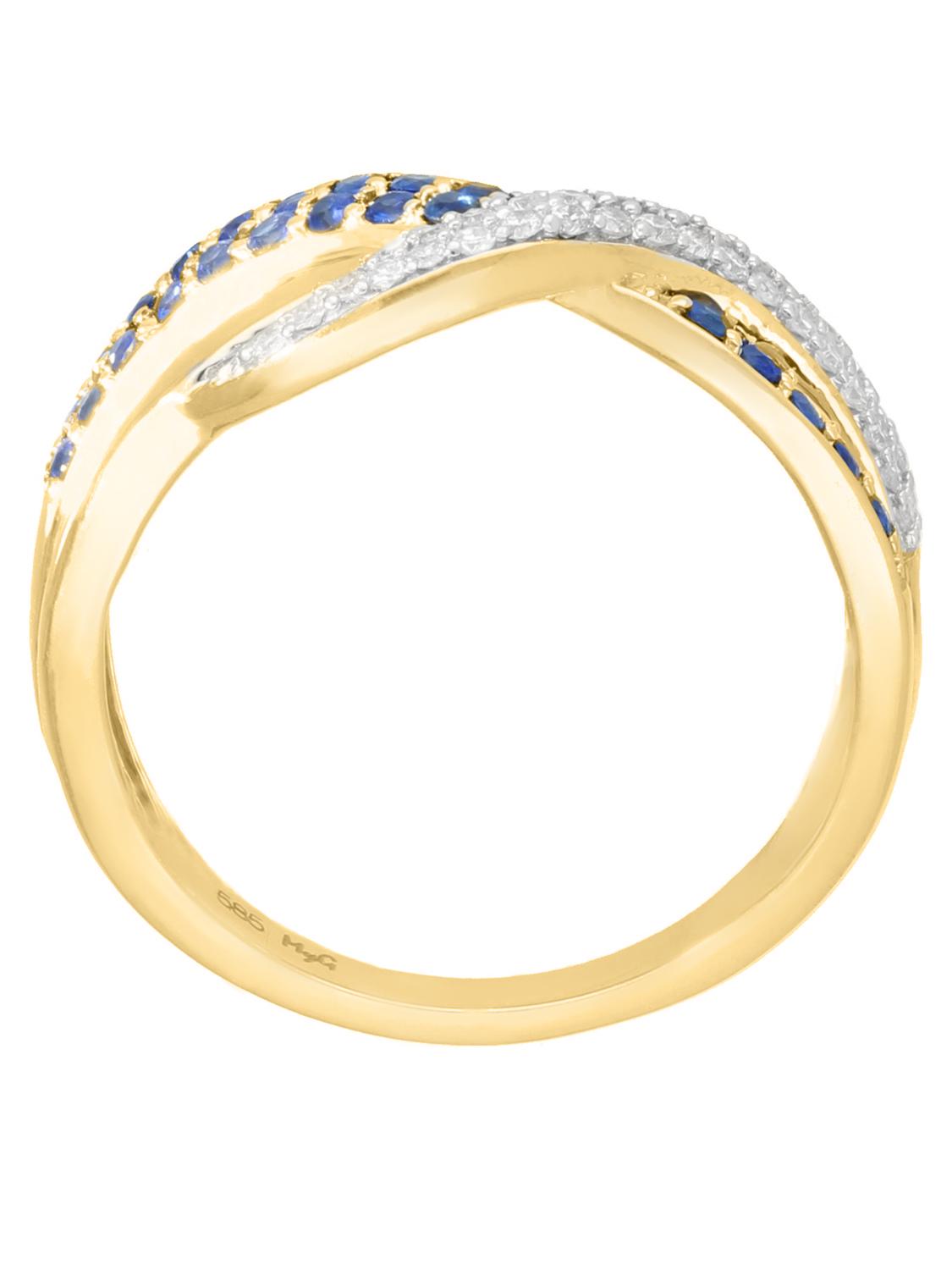 Jacotte | Ring aus echtem Gelbgold - Saphir | Ansicht 7
