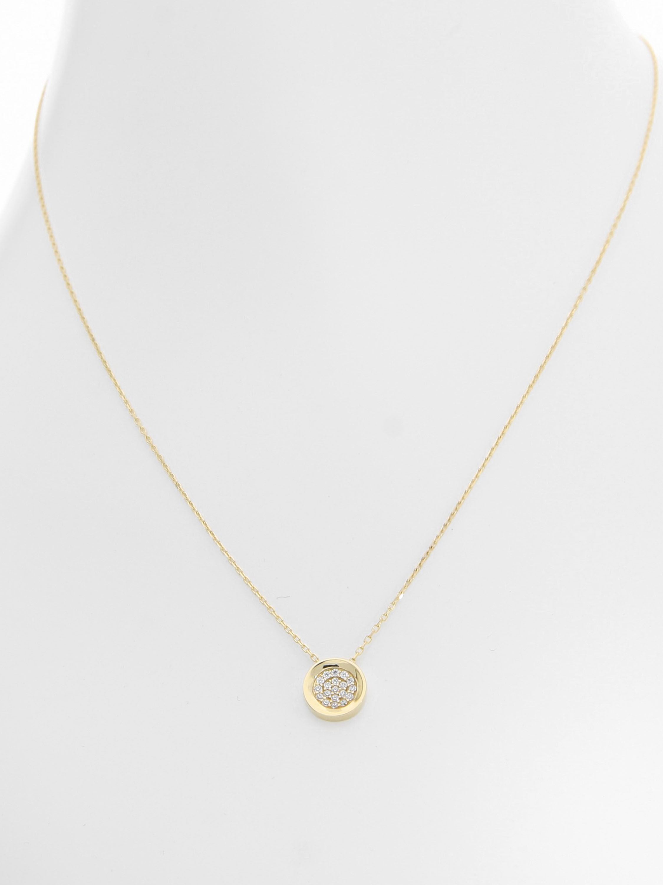 Kerstin - Zirkonia Kette mit Anhänger 375 Gold