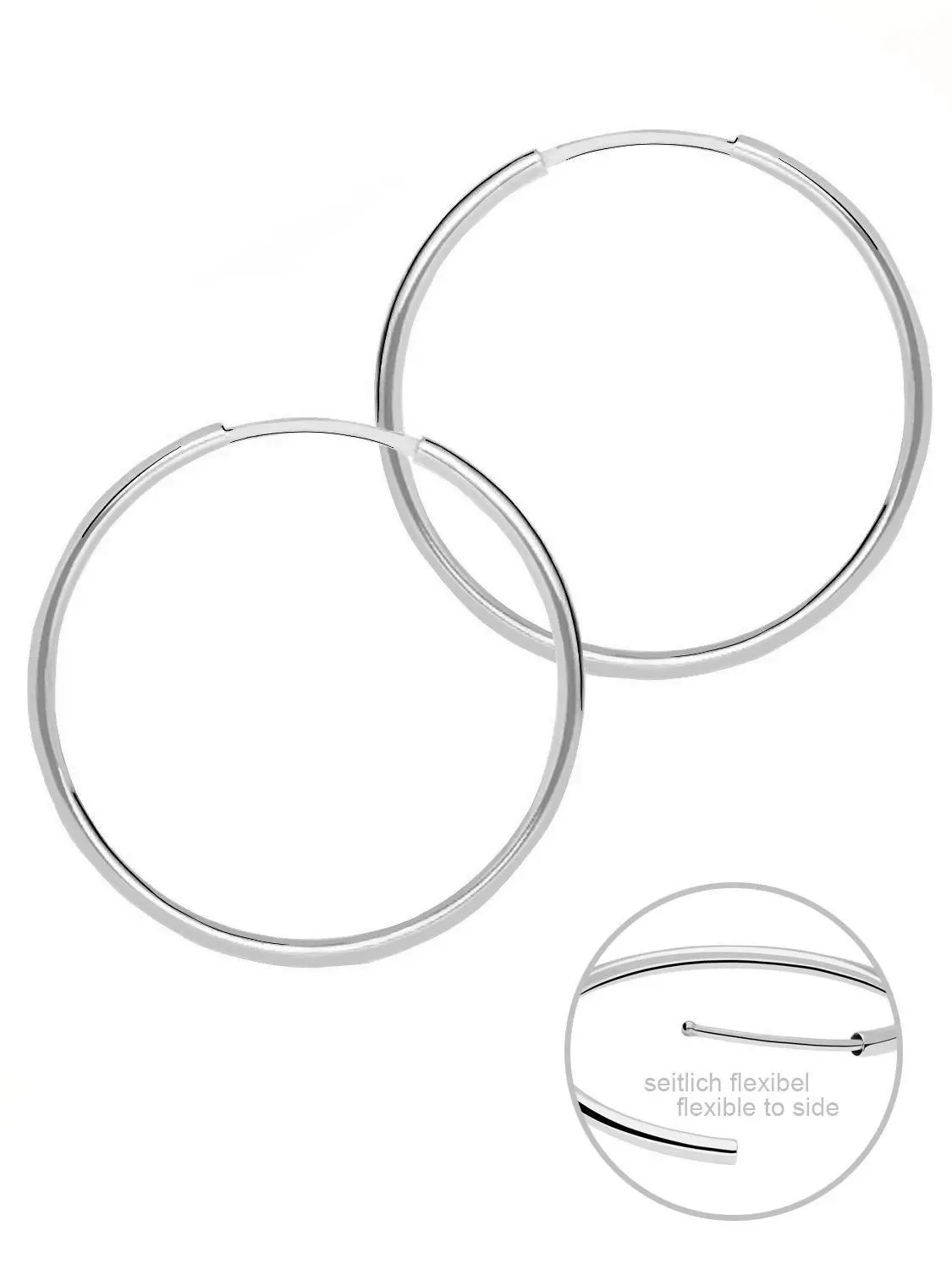 Mella | Creolen aus echtem Sterlingsilber | Ansicht 5