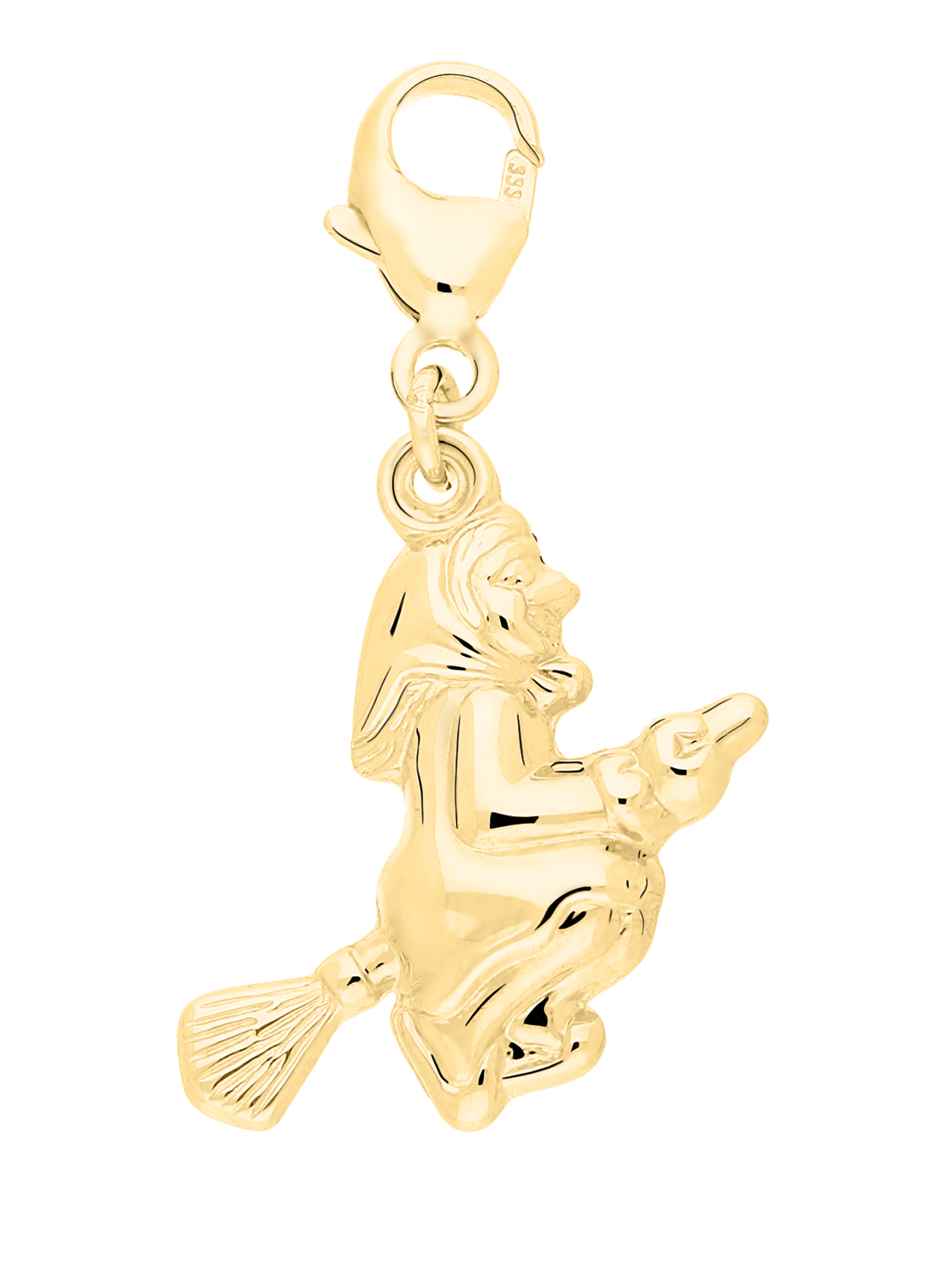 Little Witch - Damen & Mädchen Anhänger 333 Gold Hexe