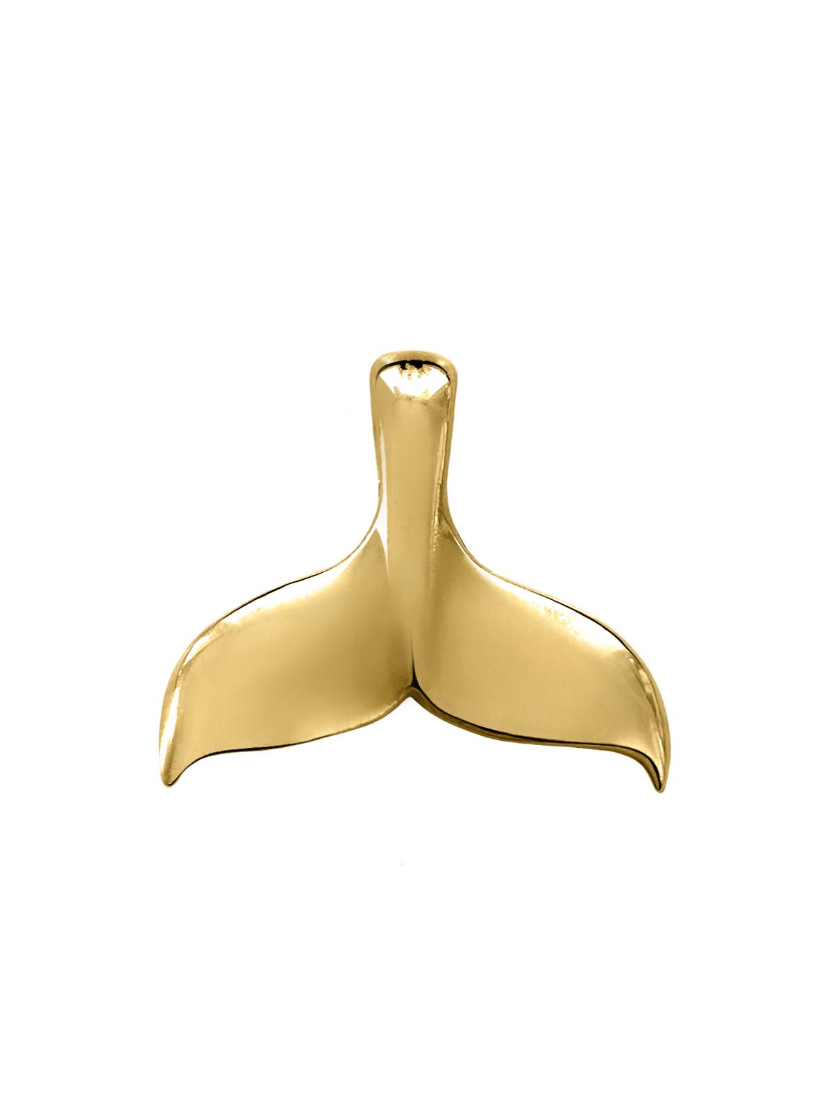 Whale | Anhänger aus echtem Gelbgold | Ansicht 1