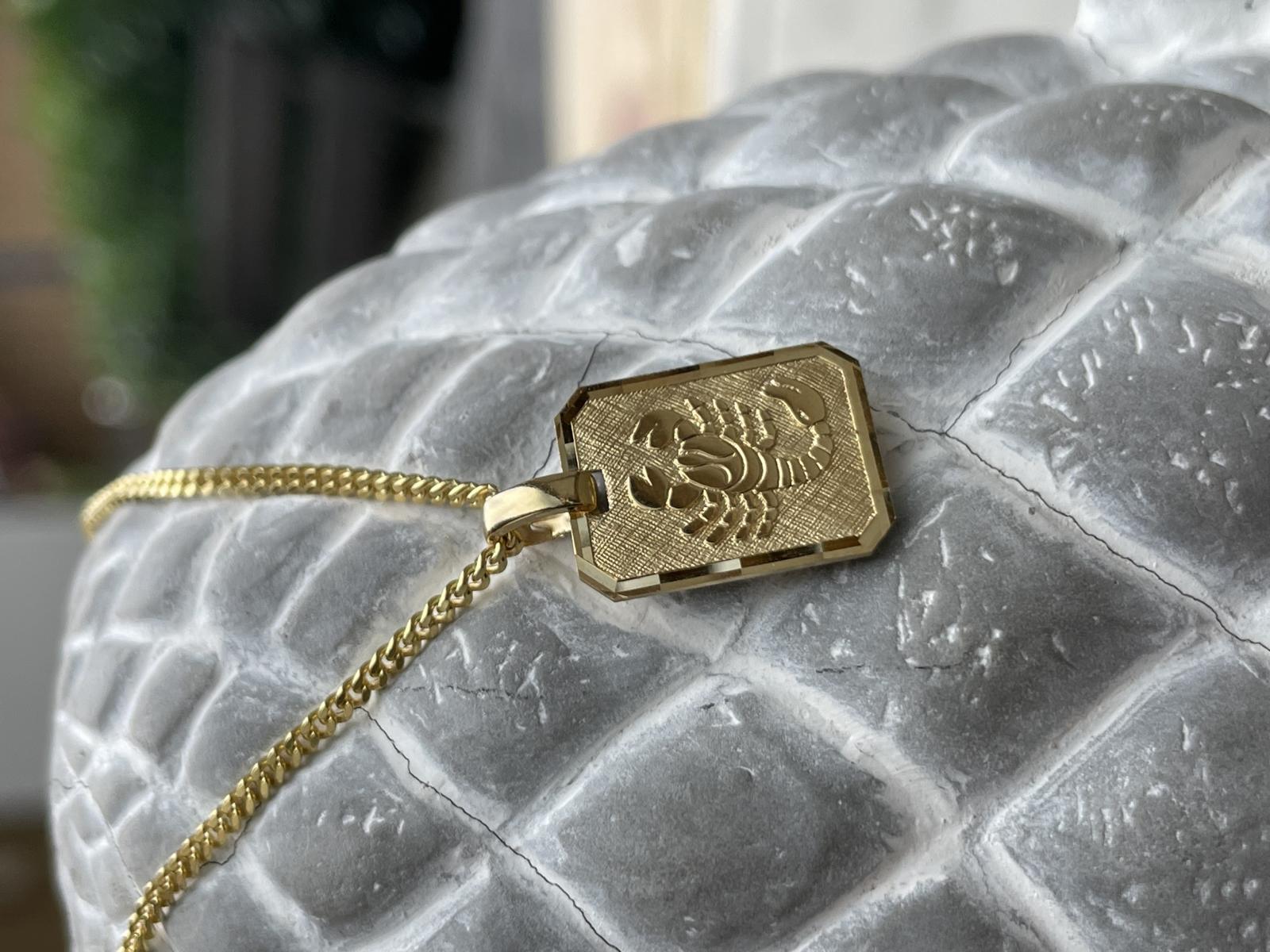 Gaudino - Damen & Herren SKORPION Sternzeichen Anhänger Gold 333