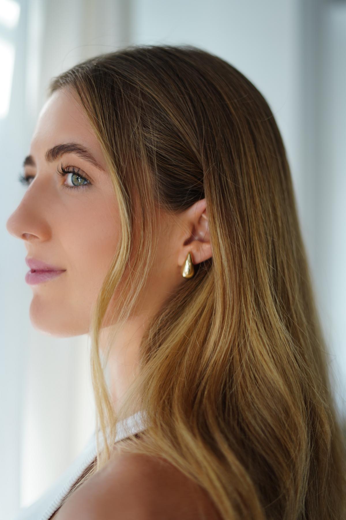 Ohrringe Damen Silber 925 ohne Stein Drop VERGOLDET | Wilshere Ohrringe Damen Silber 925 ohne Stein Drop VERGOLDET | Wilshere