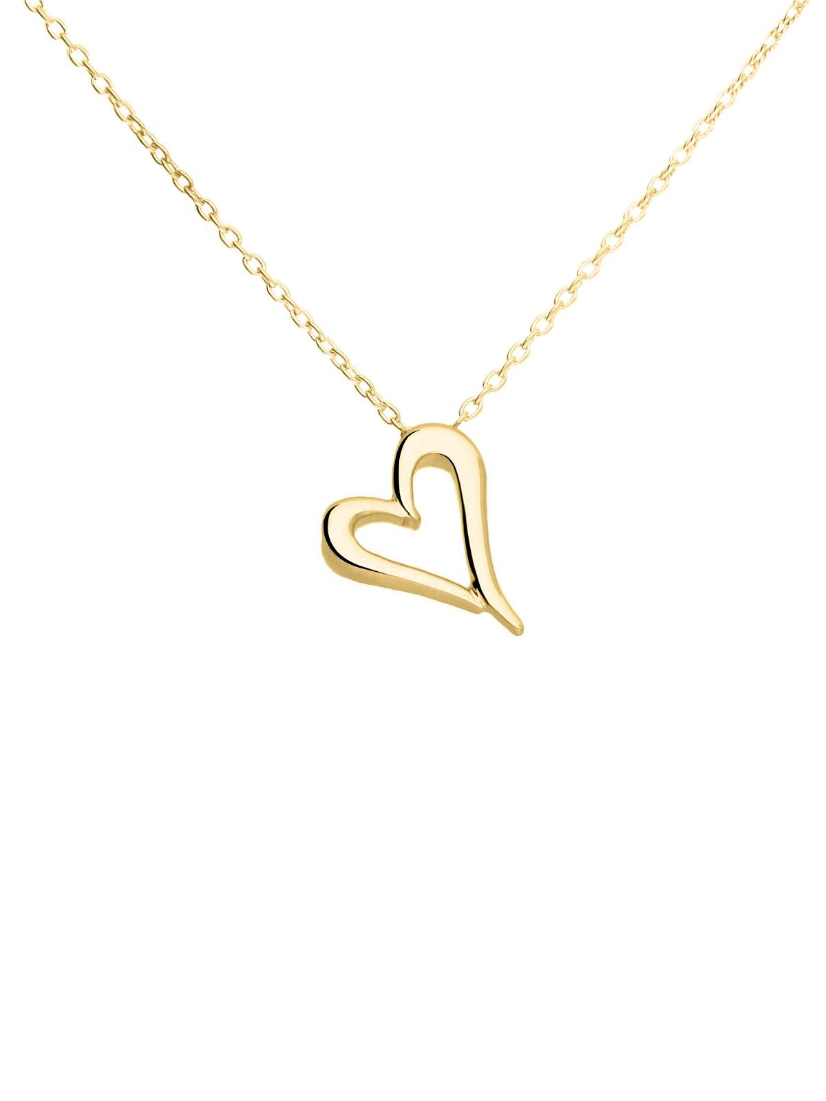 Herzkette Damen Gold 333 ohne Stein | Babe