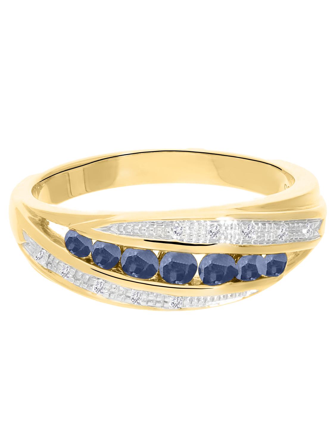 Aurora | Ring aus echtem Gelbgold - Saphir | Ansicht 6