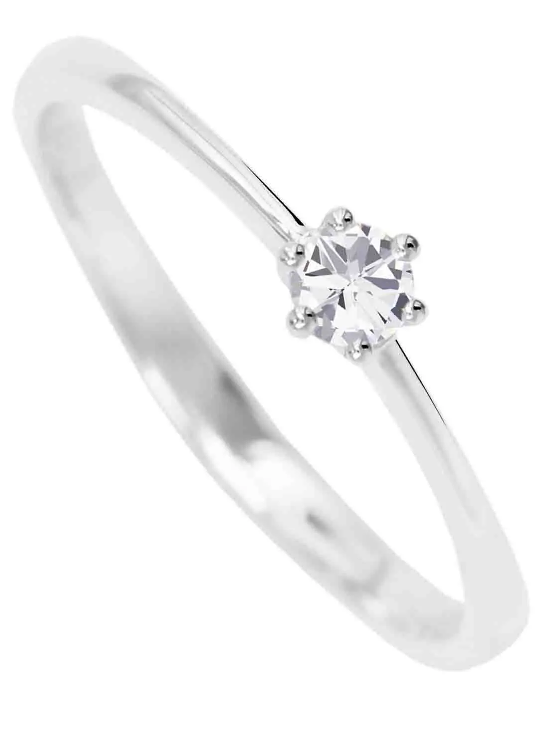 Golden Love | Ring aus echtem Weißgold | Ansicht 1