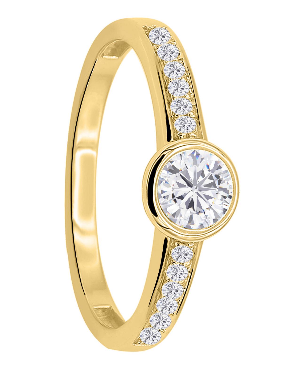 Molineux | Ring aus echtem Gelbgold mit Diamanten | Ansicht 3