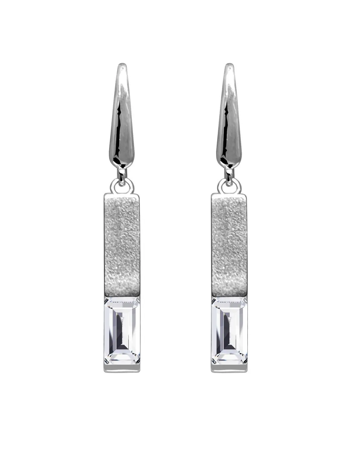 Ohrring für Damen & Mädchen aus echtem Sterlingsilber mit weißen Zirkonia - Barbie | Produktansicht