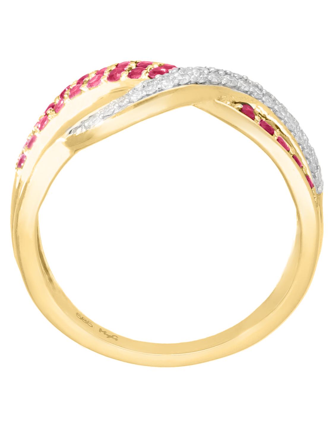 Jacotte | Ring aus echtem Gelbgold - Rubin | Ansicht 6