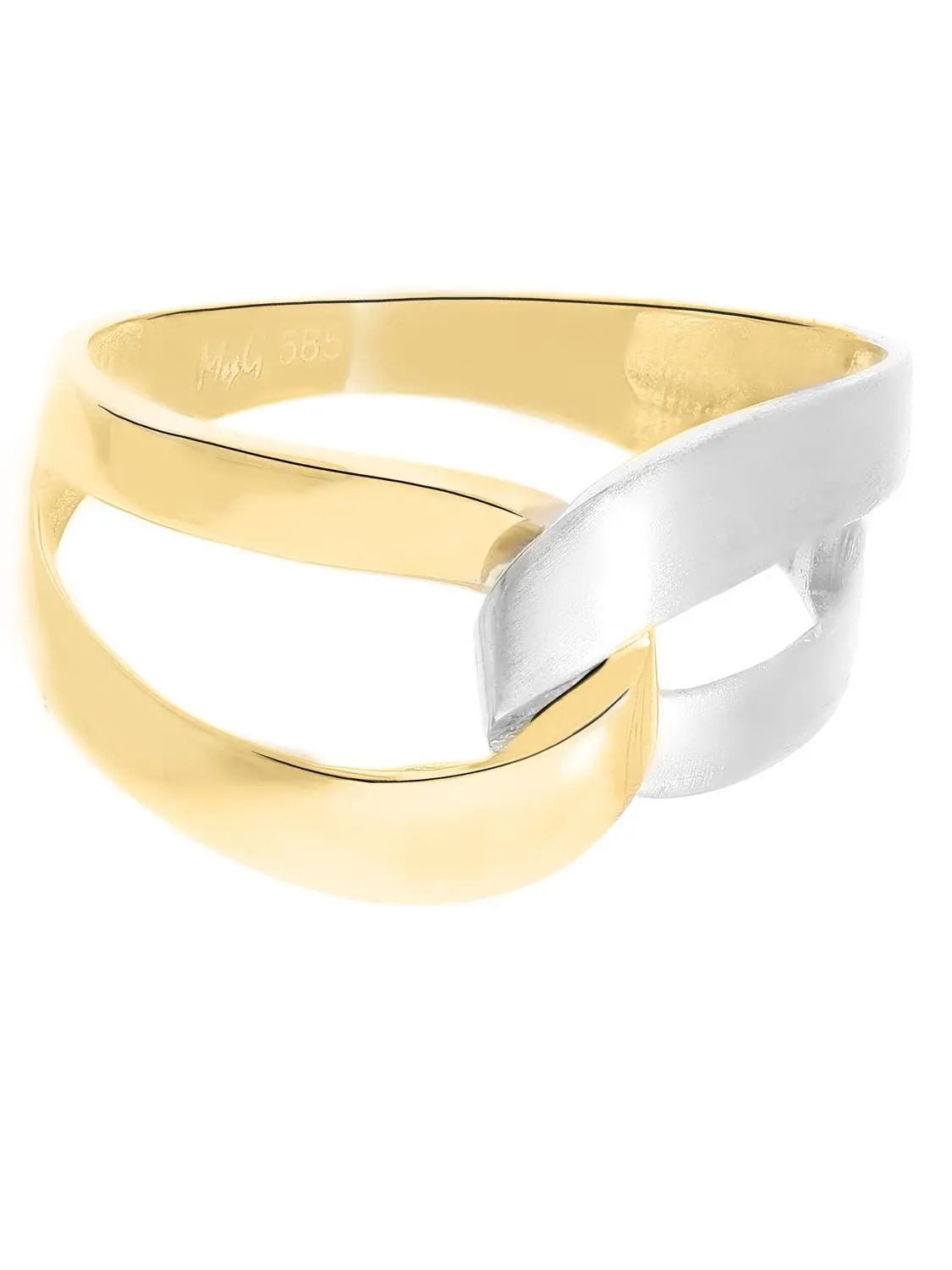 Illos | Ring aus echtem Gelbgold & Weißgold | Ansicht 4