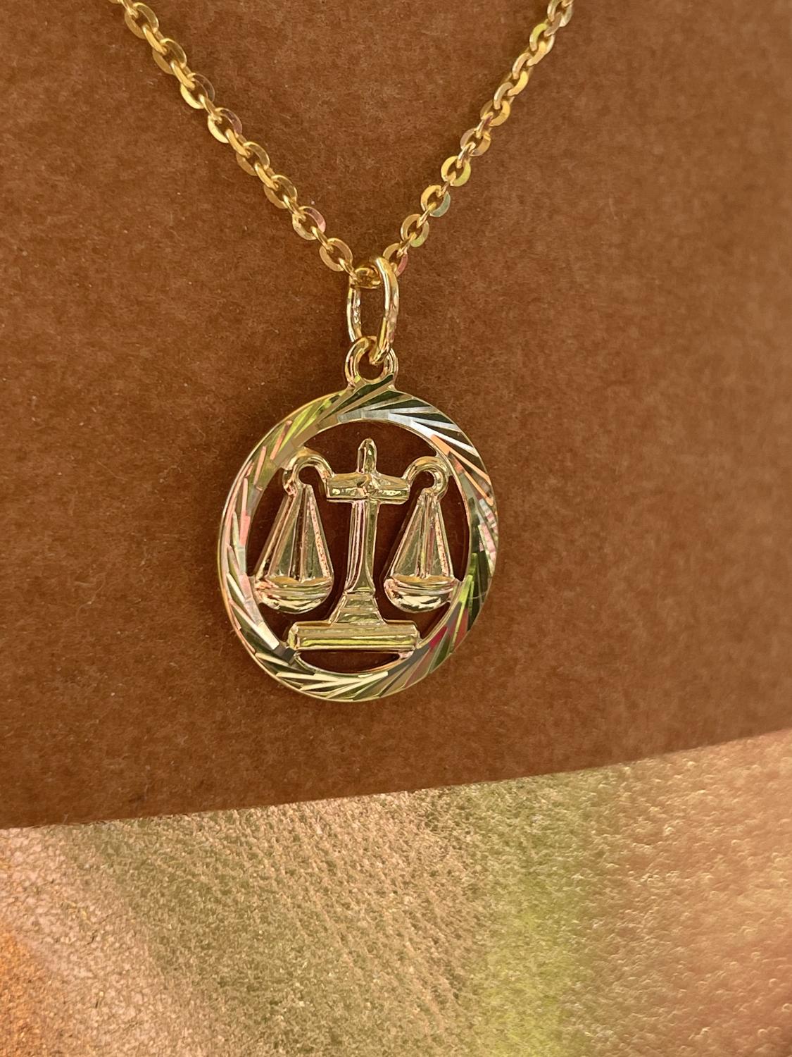 Gavno - WAAGE Sternzeichen Anhänger Gold 333 (8 Karat)