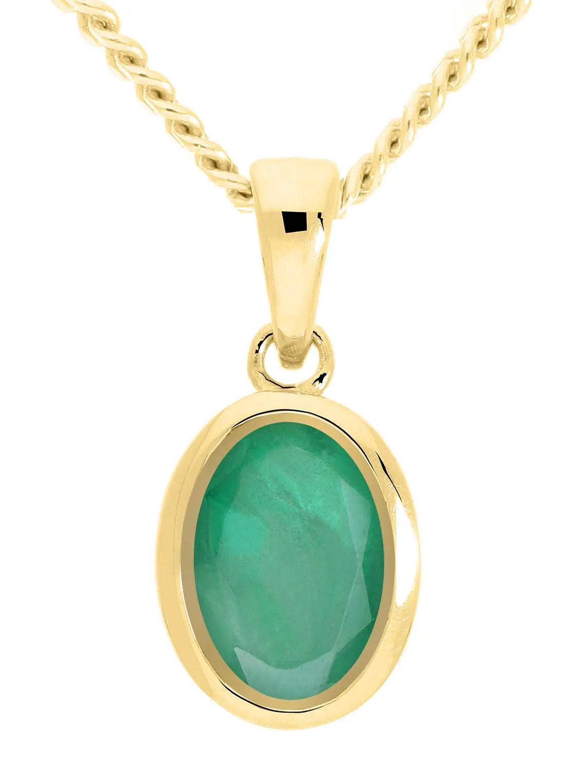 Anhänger für Damen aus echtem Gelbgold mit Peridot Edelstein - Bianca | Detailansicht