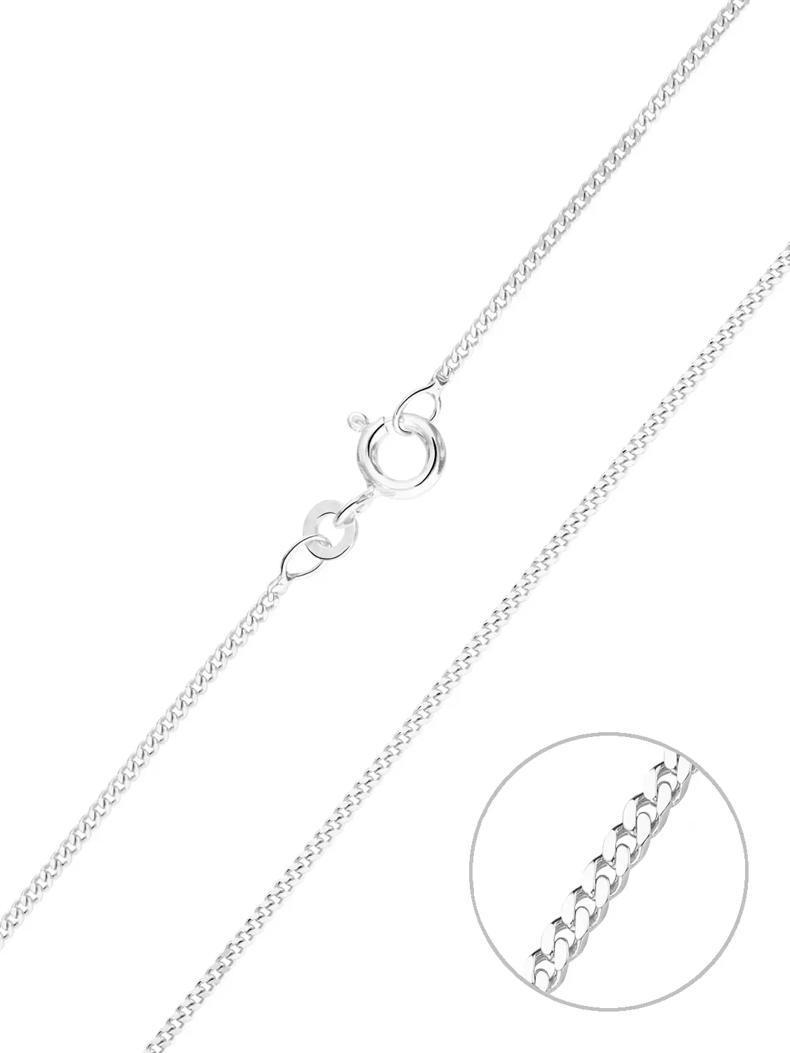 Halskette aus echtem Sterlingsilber (Flachpanzer) - Coed | Produktansicht