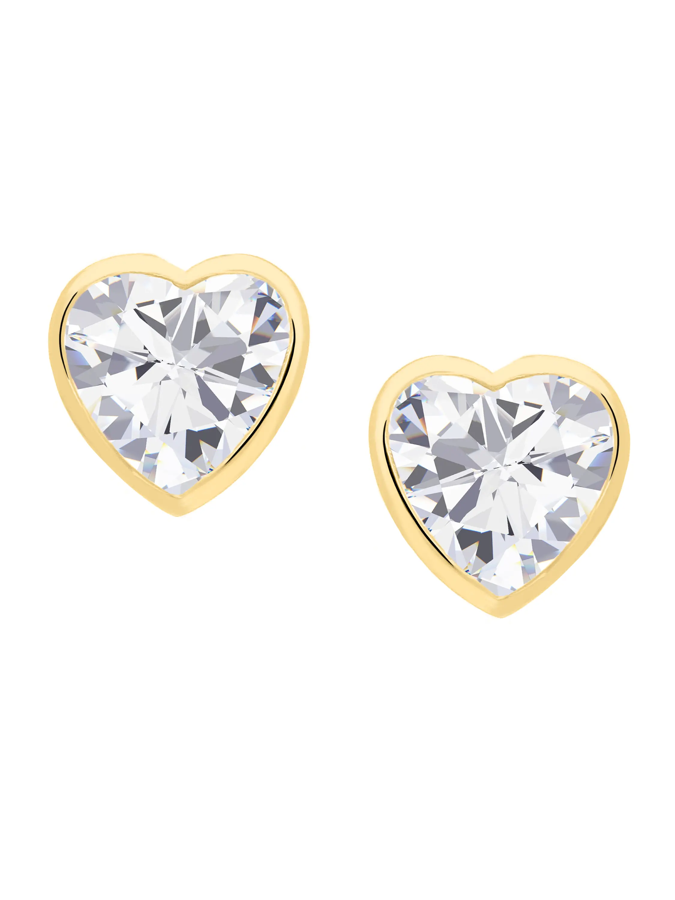 Damenohrringe aus echtem Gelbgold mit Zirkonia - Constance | Produktansicht