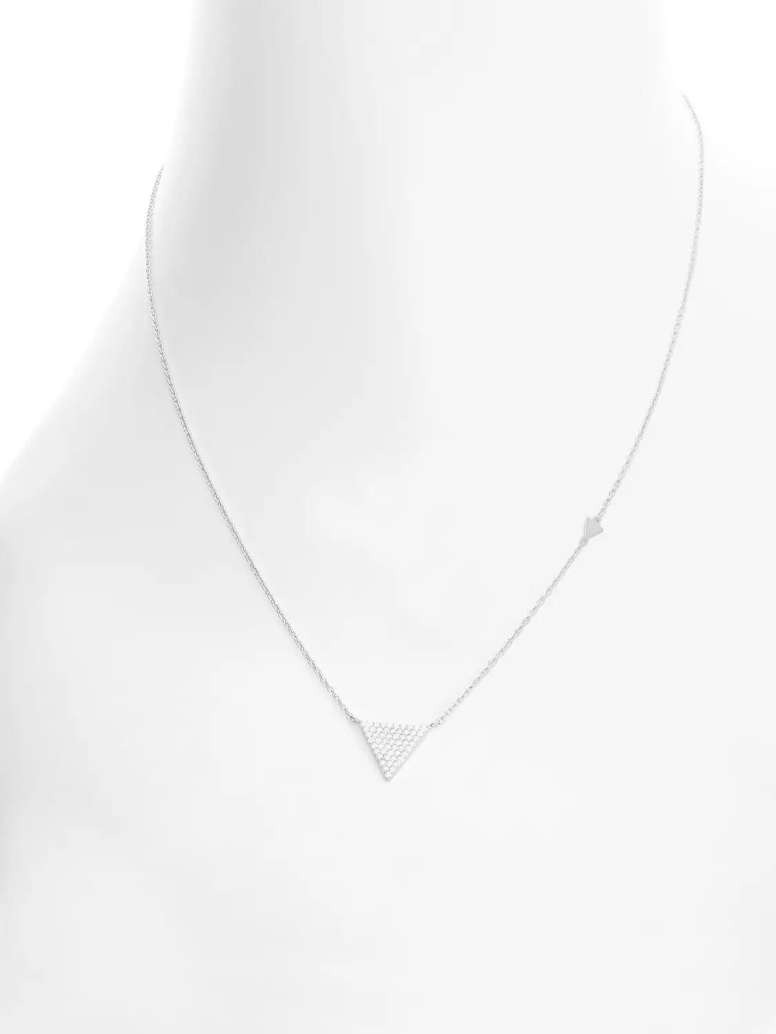 Halskette mit Anhänger aus echtem Sterlingsilber mit Zirkonia - Amelie | Büstenansicht