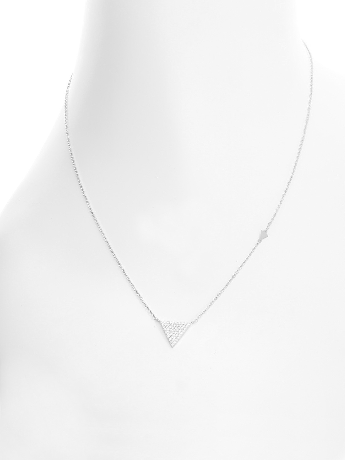 Halskette mit Anhänger aus echtem Sterlingsilber mit Zirkonia - Amelie | Büstenansicht