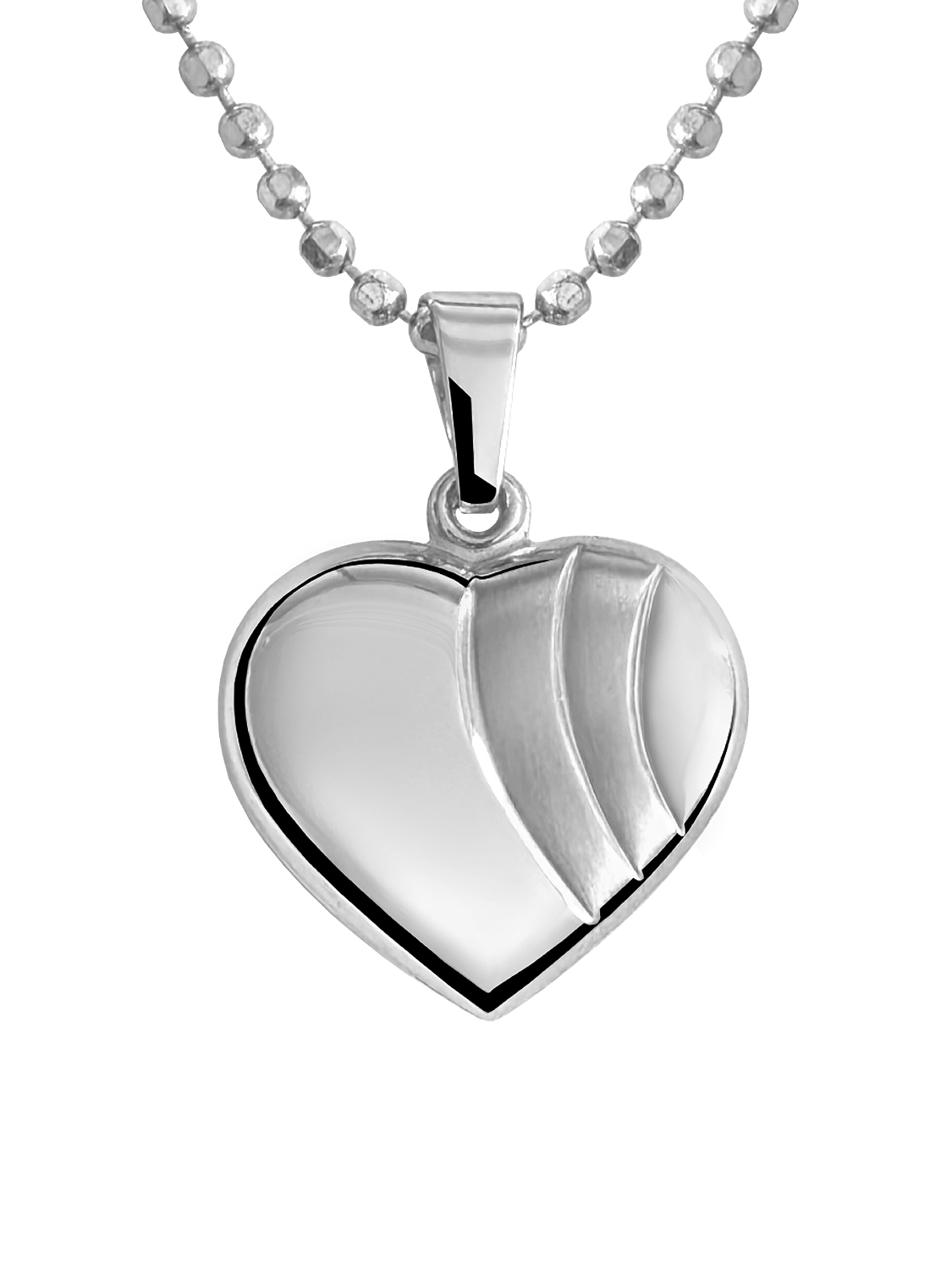 Schmuckset Damen Silber 925 Herz Herzkette ohne Stein | Anka Set