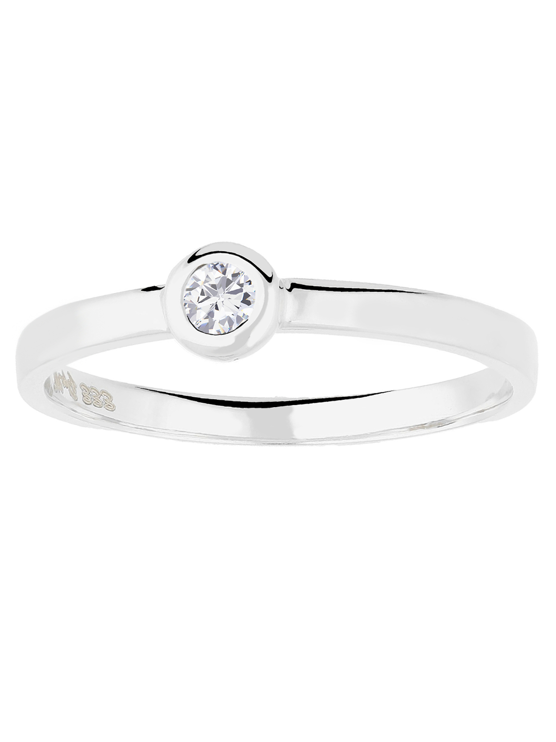 Penelope - Diamant Verlobungsring 333 Weissgold - 0,05ct. - Größe 56