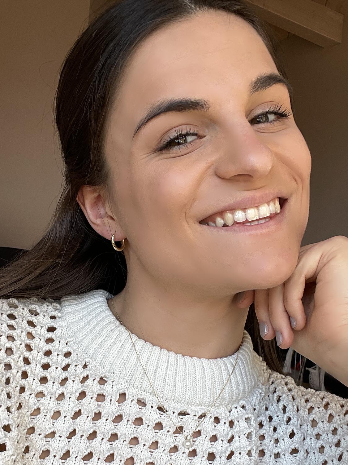 Leyla - Damen & Mädchen Creolen Gold mit Muster - Ø 15mm