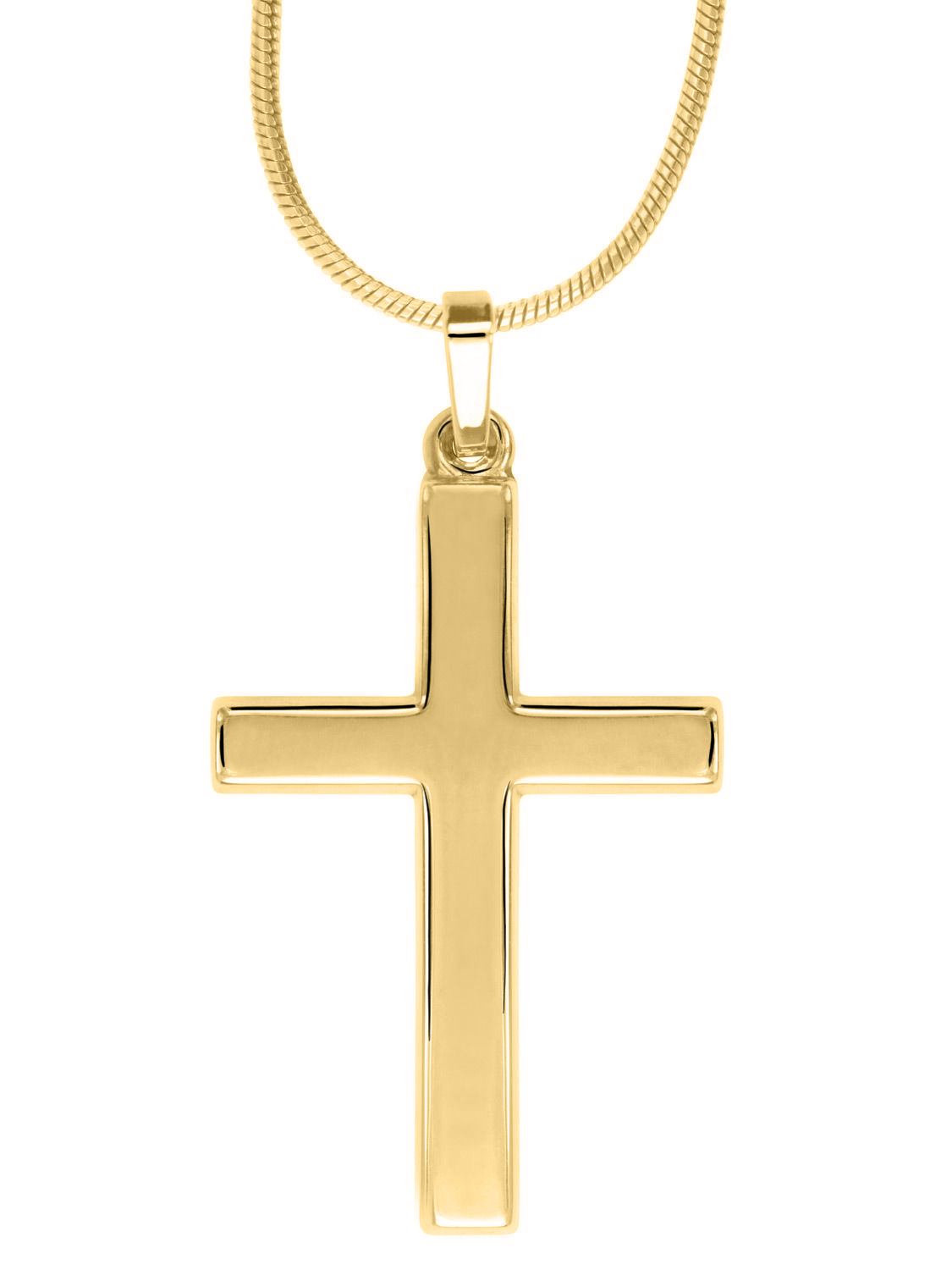Kreuzanhänger für Damen & Herren aus echtem Gelbgold - Landour | Detailansicht