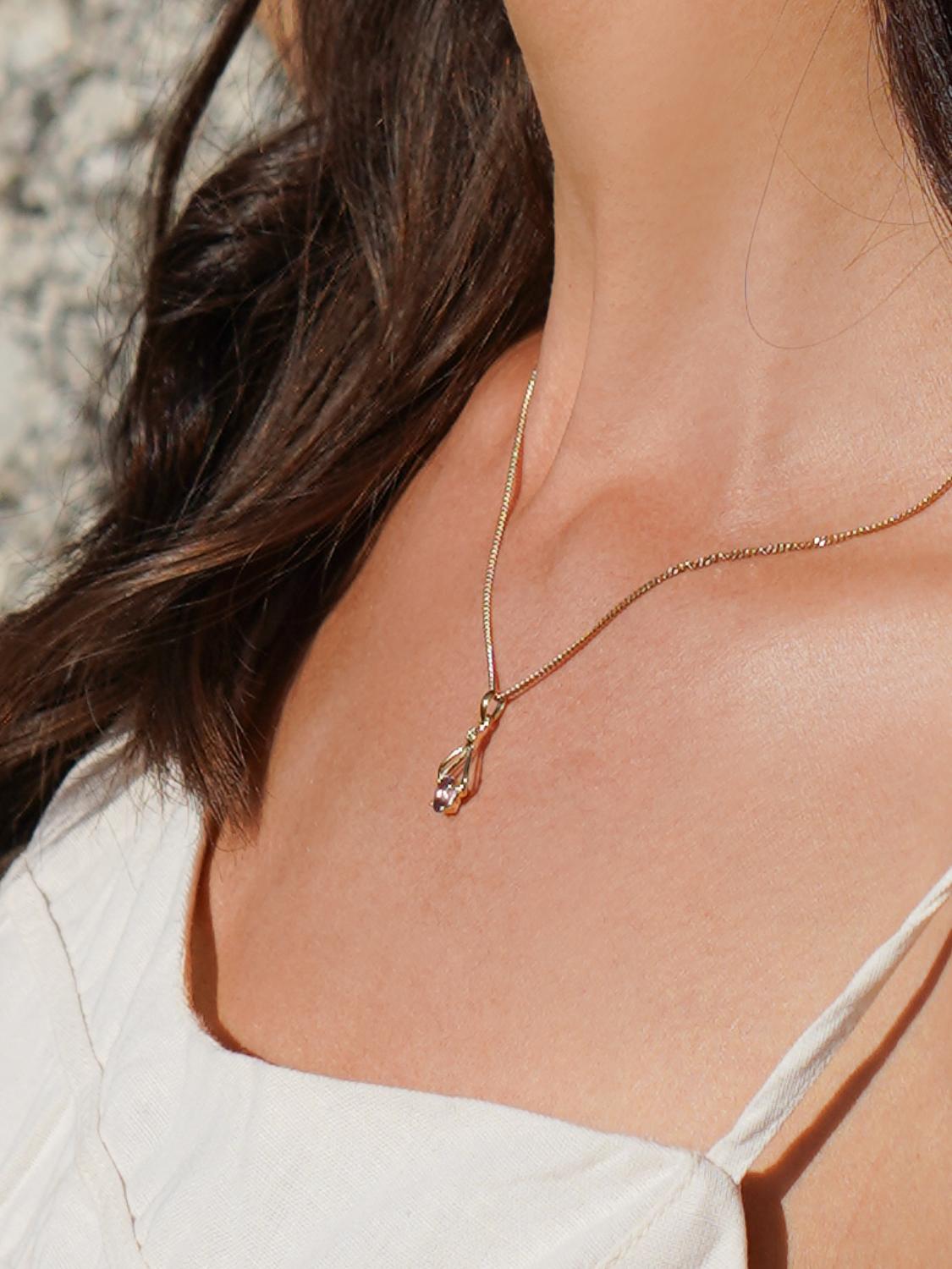 Our Joy - Damen Anhänger Gold 333 (8 Karat) mit Amethyst