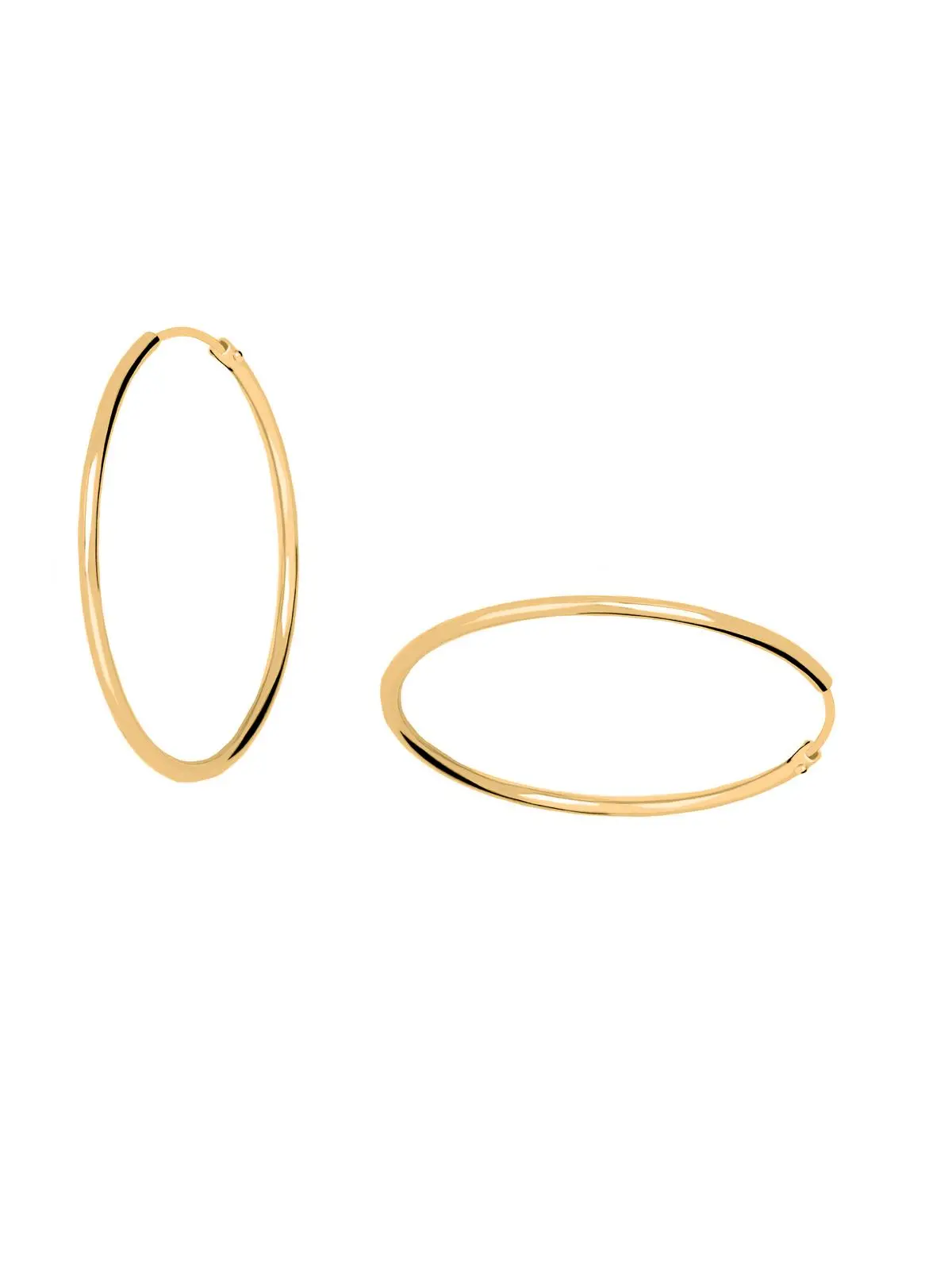 Leyla | Creolen aus echtem Gelbgold | Ansicht 5