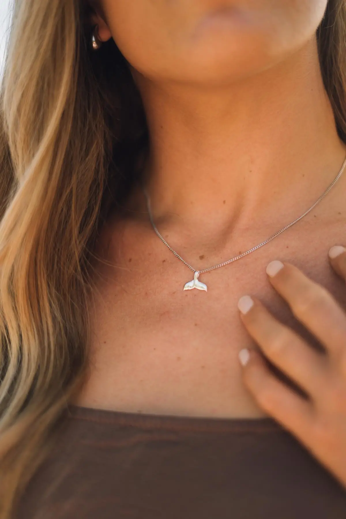 Whale - Damen & Mädchen Wal-Flosse Anhänger 925 Sterlingsilber Whale - Damen & Mädchen Wal-Flosse Anhänger 925 Sterlingsilber