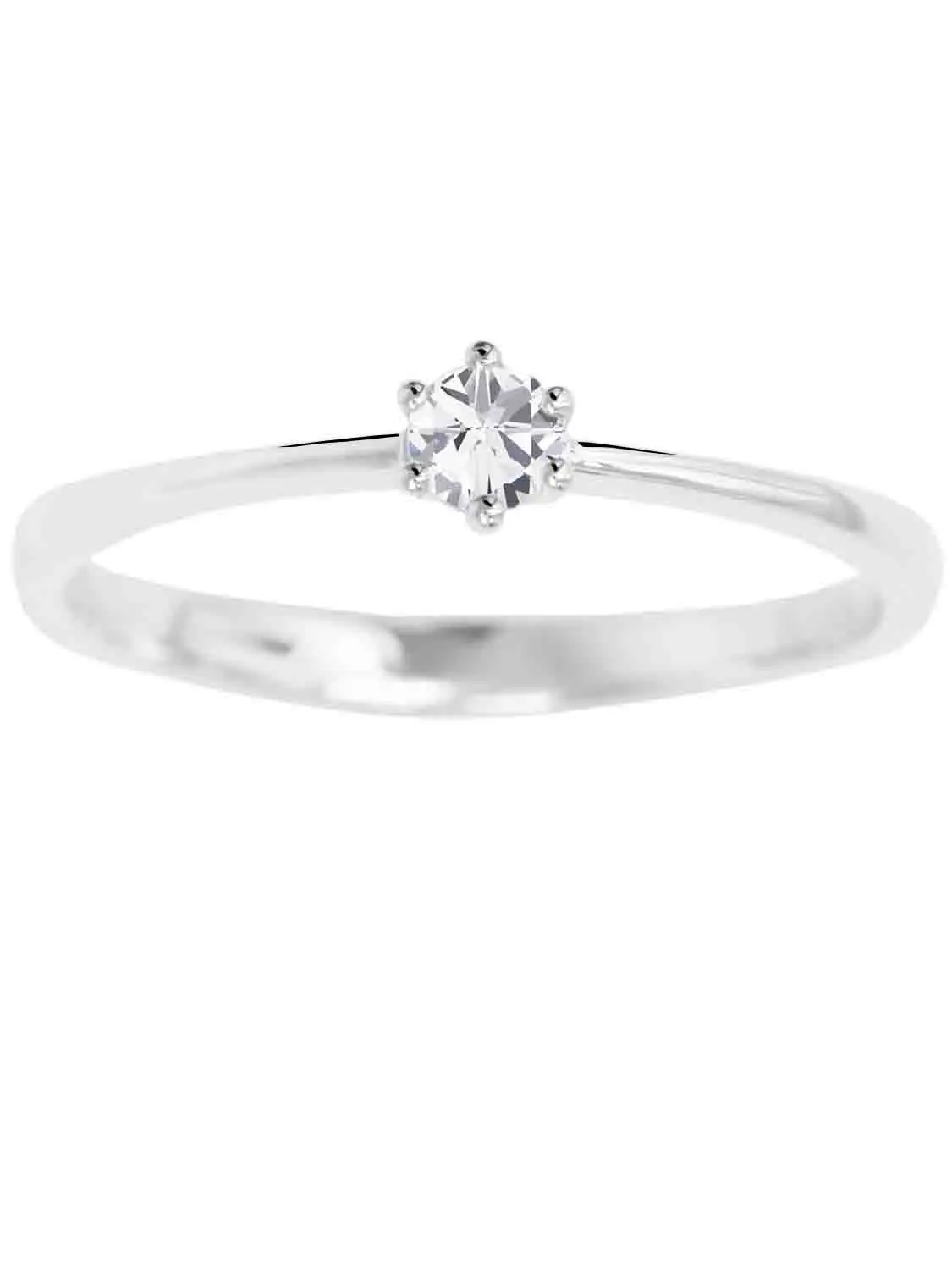 Golden Love | Ring aus echtem Weißgold | Ansicht 4