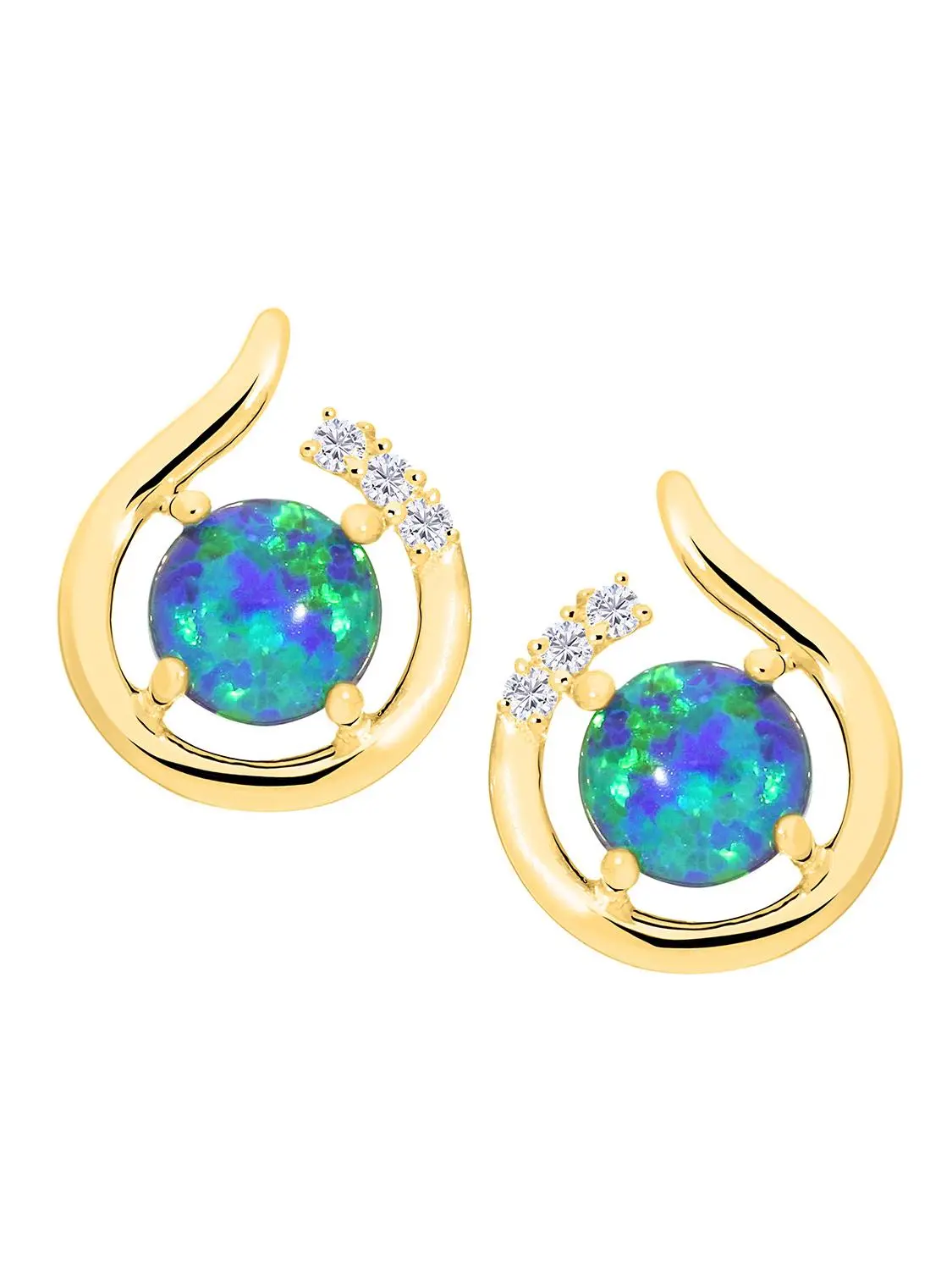 Sala - Opal Zirkonia Edelsteinohrringe 333 Gold