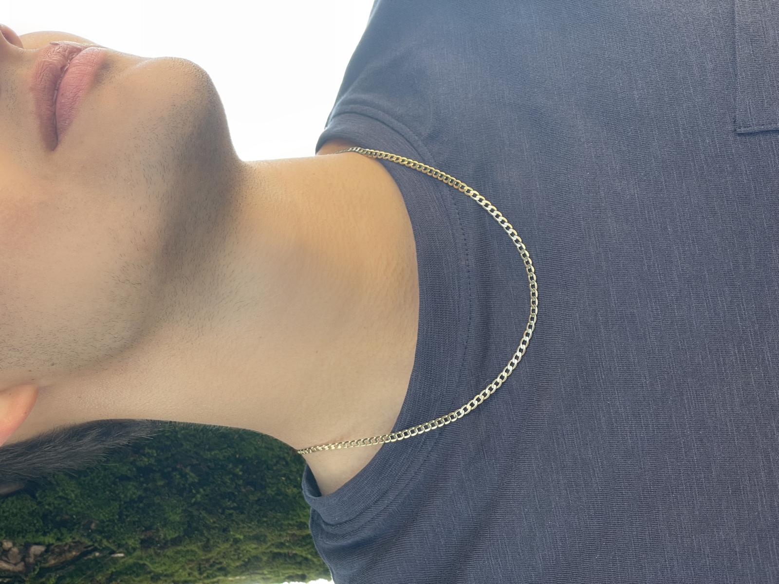 Halskette Damen & Herren Gold 333 Panzerkette 3.2mm - 45cm | Quin30