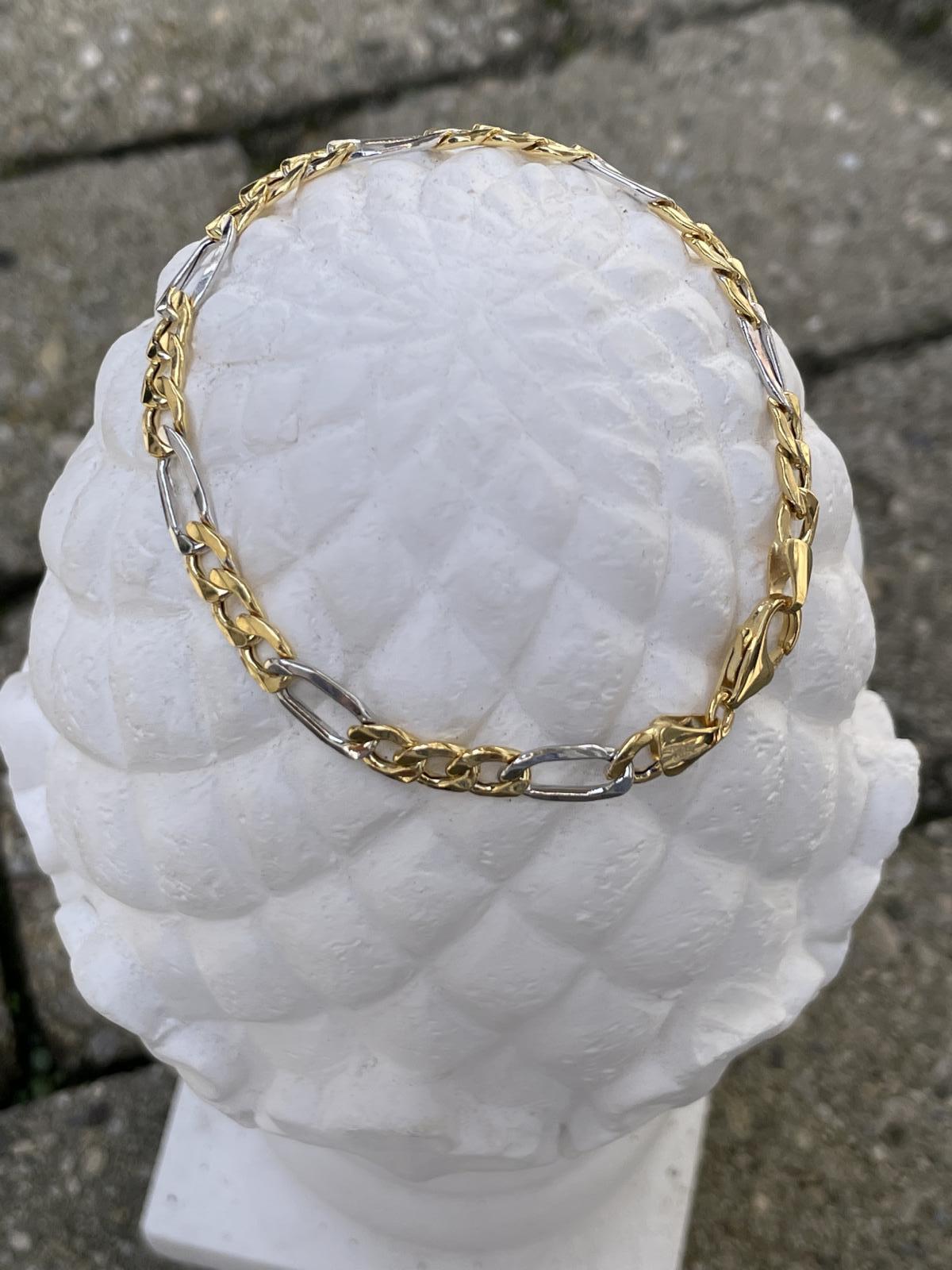 Magali | Armkette aus echtem Gelbgold & Weißgold | Ansicht 5