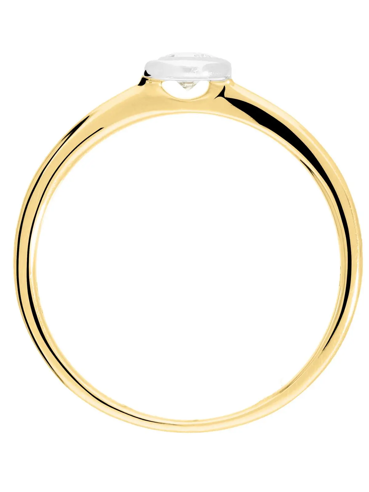 Gamma | Ring aus echtem Gelbgold mit Zirkonia | Ansicht 4