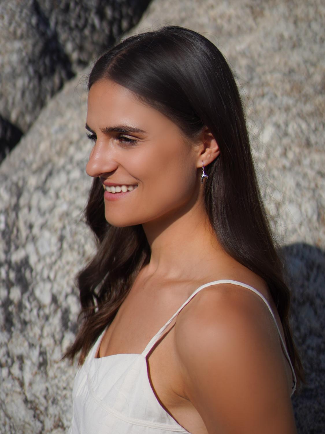 Ohrringe hängend Damen & Mädchen Silber 925 ohne Stein Delfin | Delfino