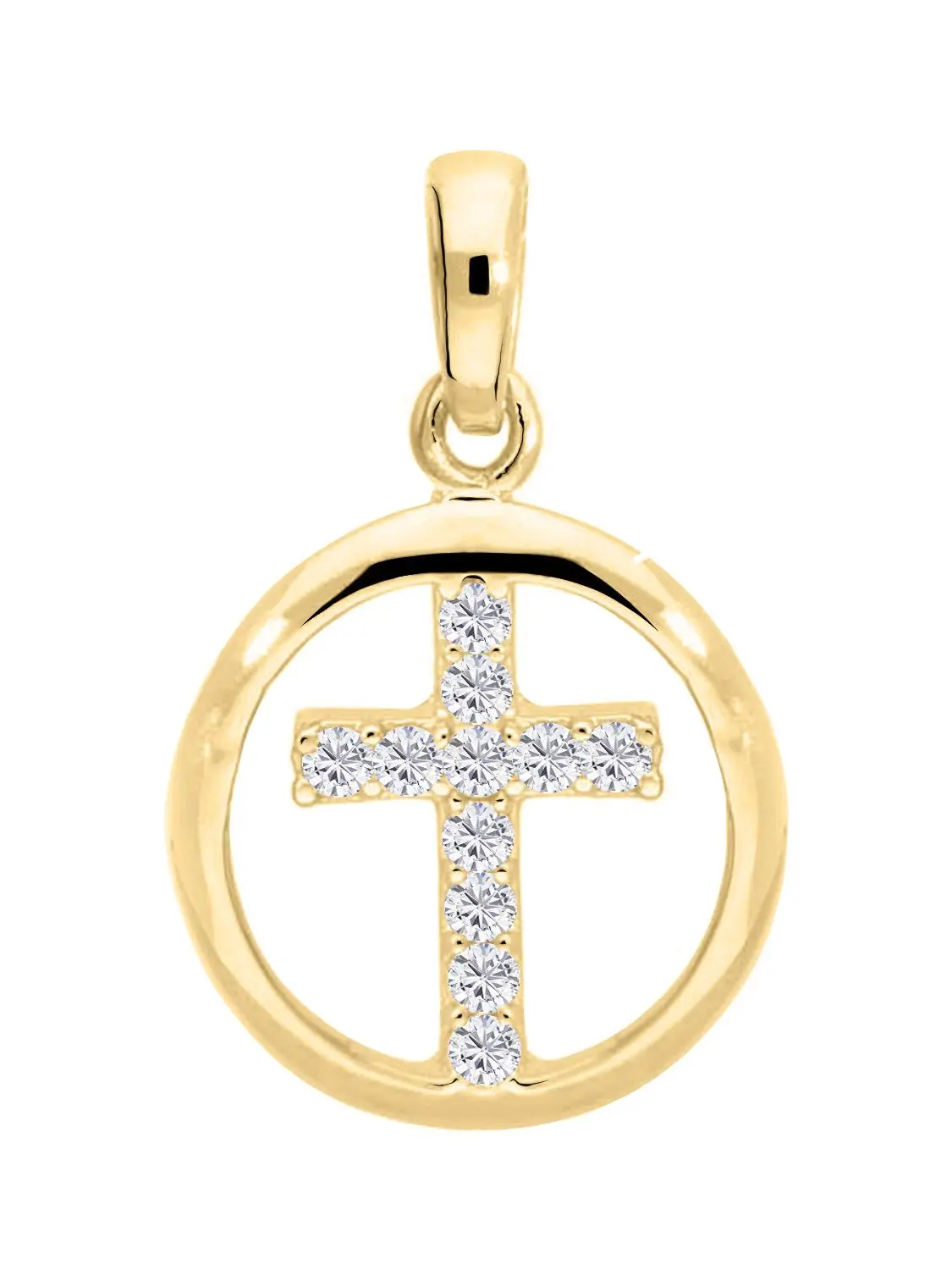 Anhänger aus echtem Gelbgold mit Zirkonia - Dreamy | Produktansicht