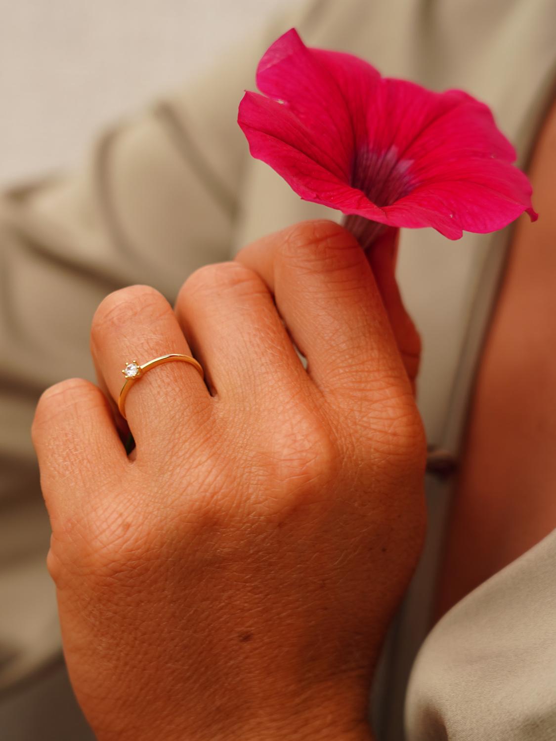 Golden Love | Ring aus echtem Gelbgold | Ansicht 2