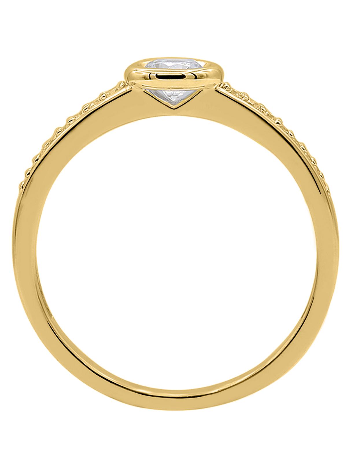 Molineux | Ring aus echtem Gelbgold mit Diamanten | Ansicht 4