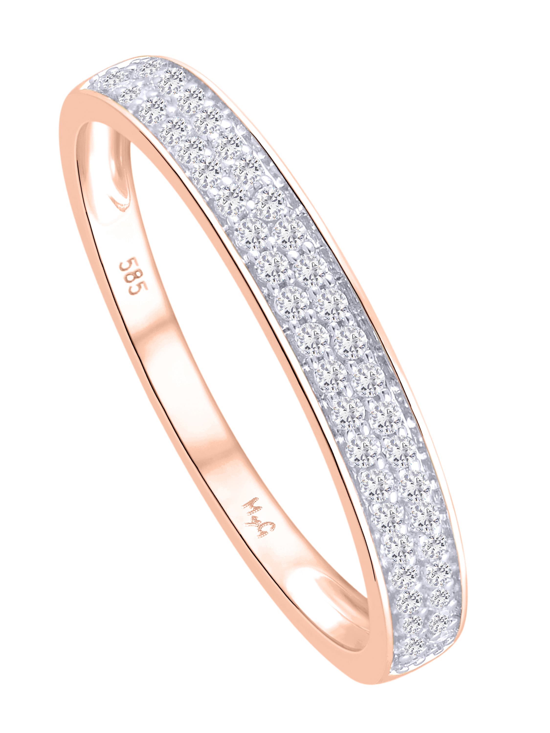 Medialis - Diamantring Roségold - 0,20ct. - Größe 48