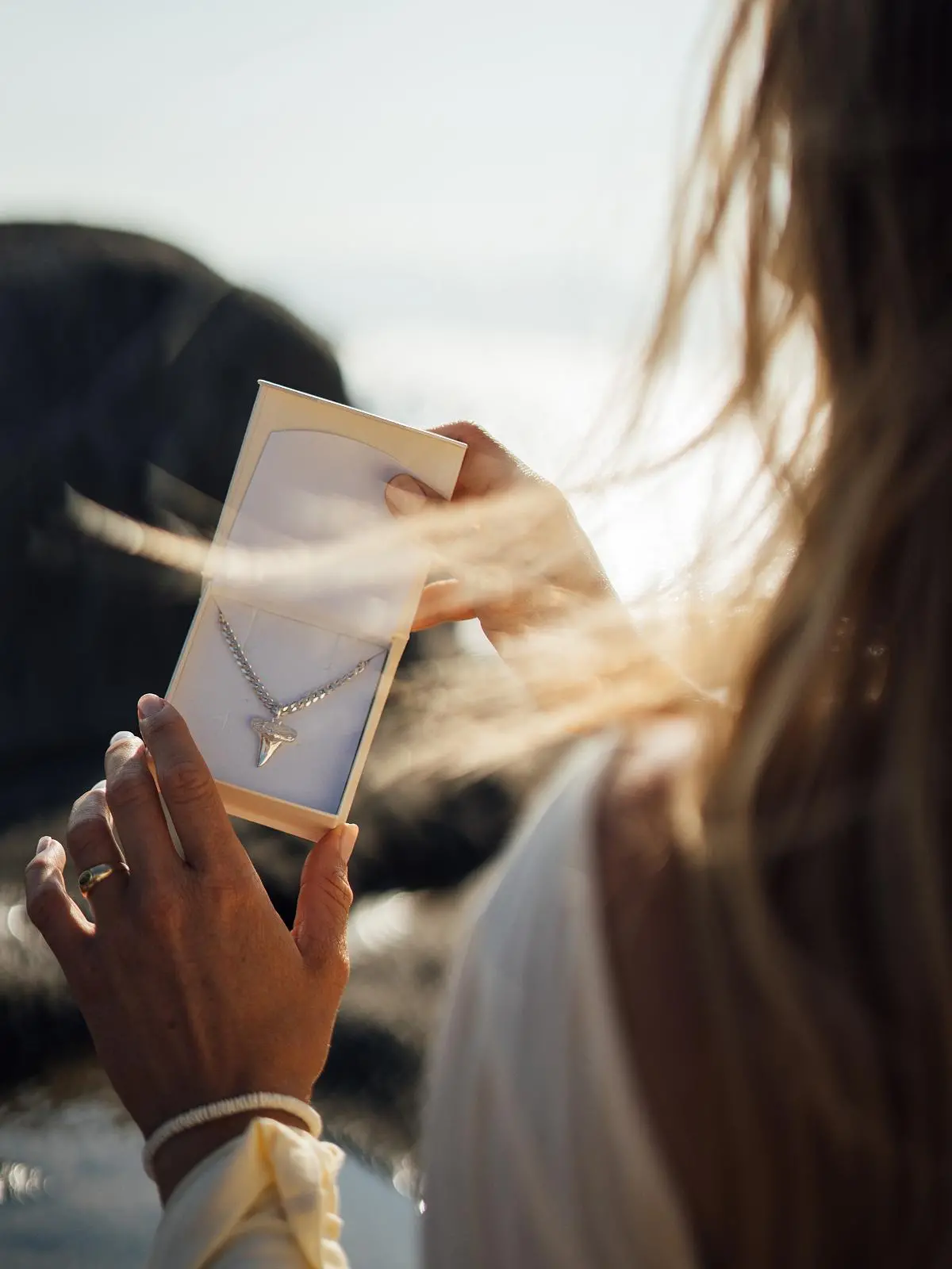 Great White | Anhänger mit Halskette aus echtem Weißgold | Ansicht 8 Great White | Anhänger mit Halskette aus echtem Weißgold | Ansicht 8