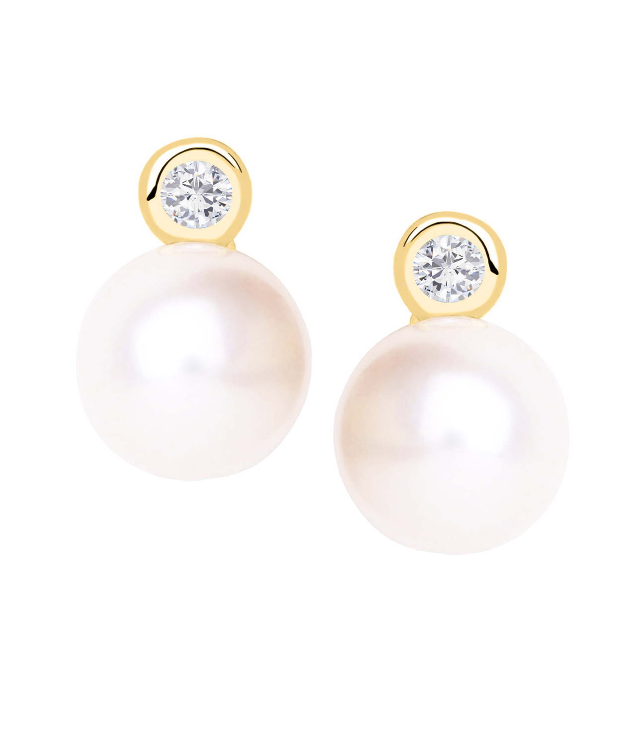 Orif - Zirkonia Perlenohrringe 333 Gold - Ø 5mm