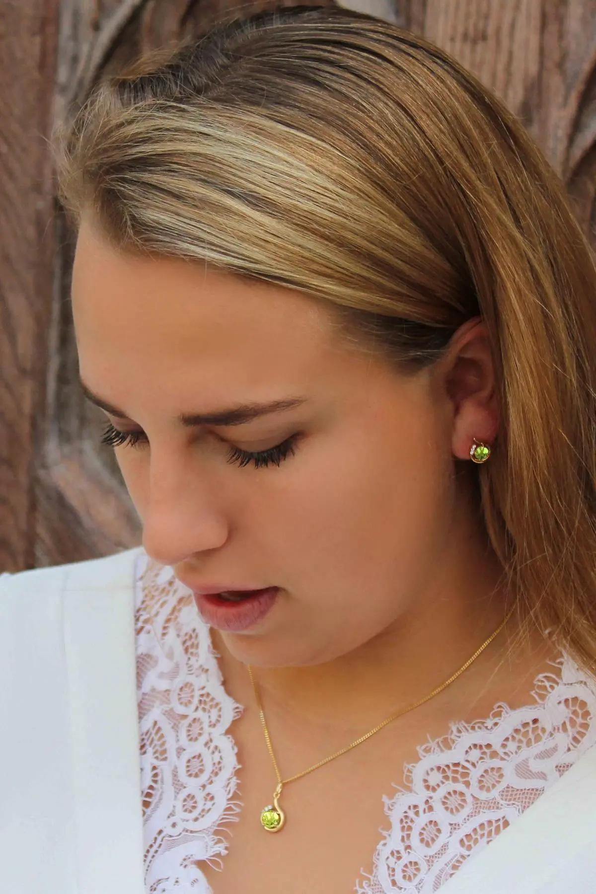 Sals | AnhÀnger aus Gold mit echtem Peridot Edelstein & Zirkonia | Ansicht 2 Sals | AnhÀnger aus Gold mit echtem Peridot Edelstein & Zirkonia | Ansicht 2