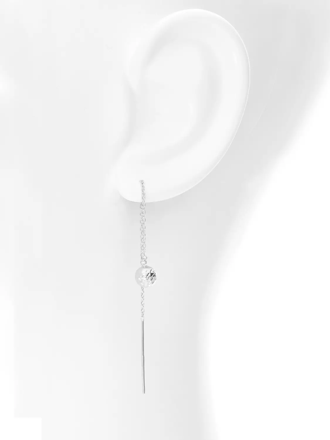 Damenohrringe aus echtem Sterlingsilber zum durchziehen - Amiga | Büstenansicht