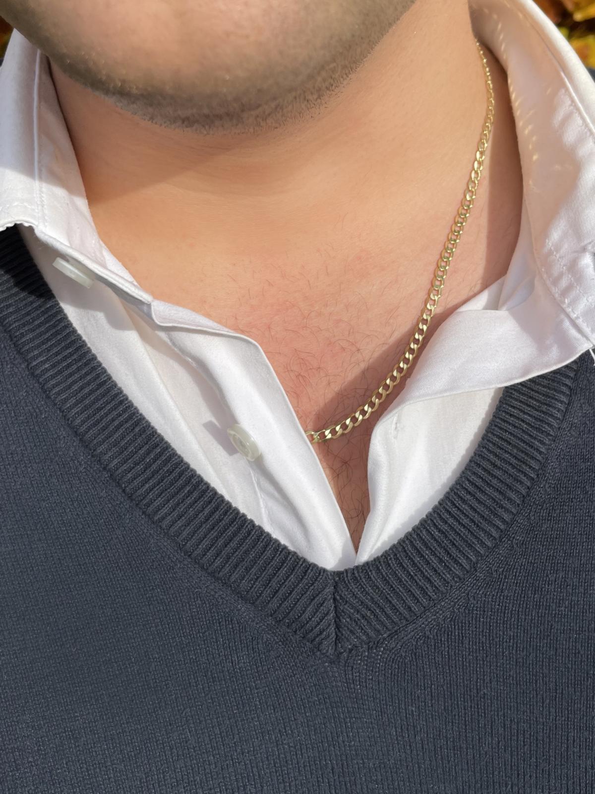 Halskette Damen & Herren Gold 333 Panzerkette 3.9mm - 42cm | Quin40