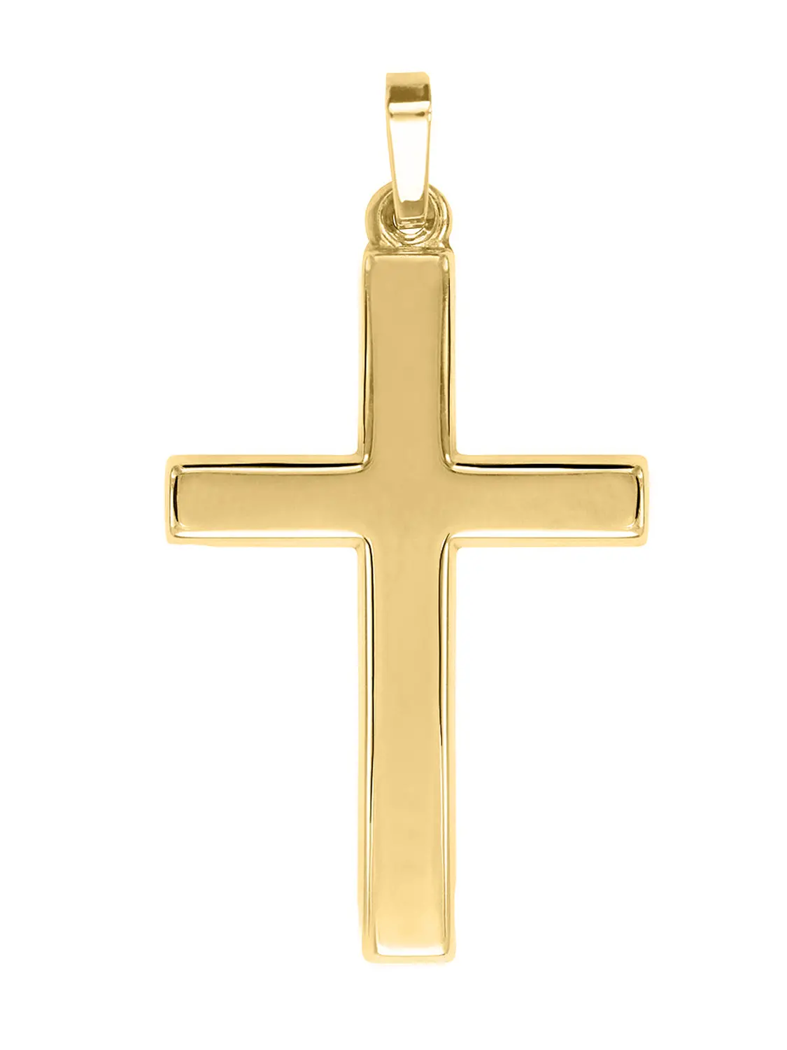 Kreuzanhänger für Damen & Herren aus echtem Gelbgold - Hoss | Produktansicht