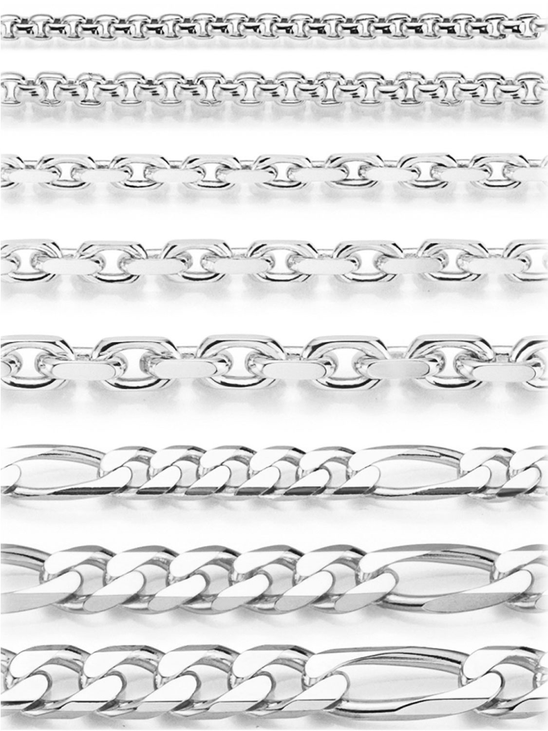 Kordoubt - Halskette Goldkette Weißgold 333 ODER 585 - Breite 1,5 mm