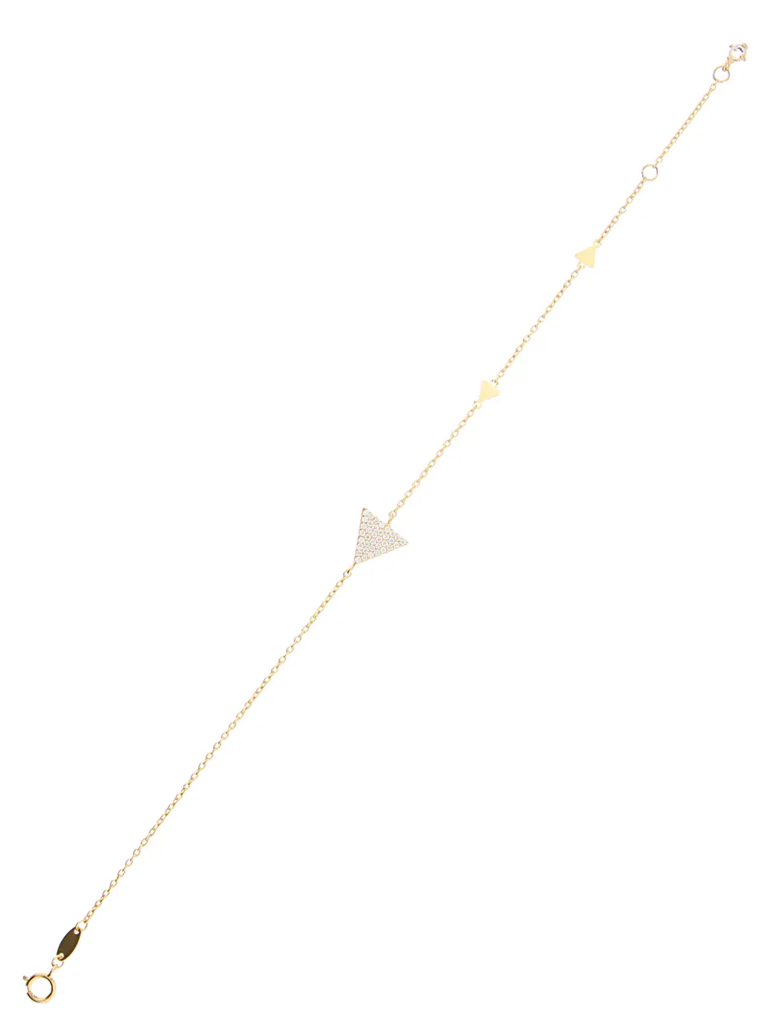 Amelie - Zirkonia Dreieck Armkette 375 Gold