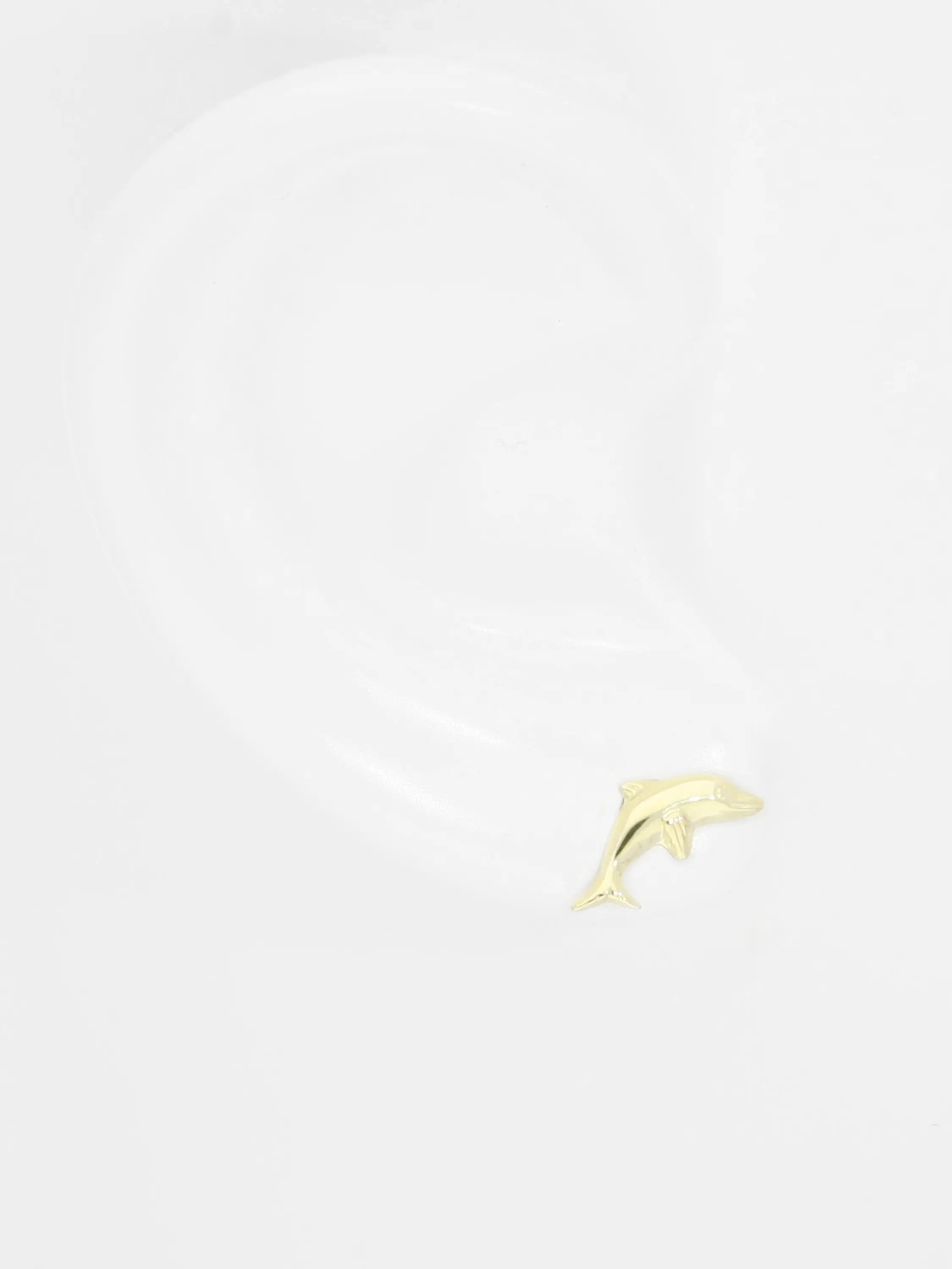 Damenohrringe aus echtem Gelbgold - Dolphin | Büstenansicht