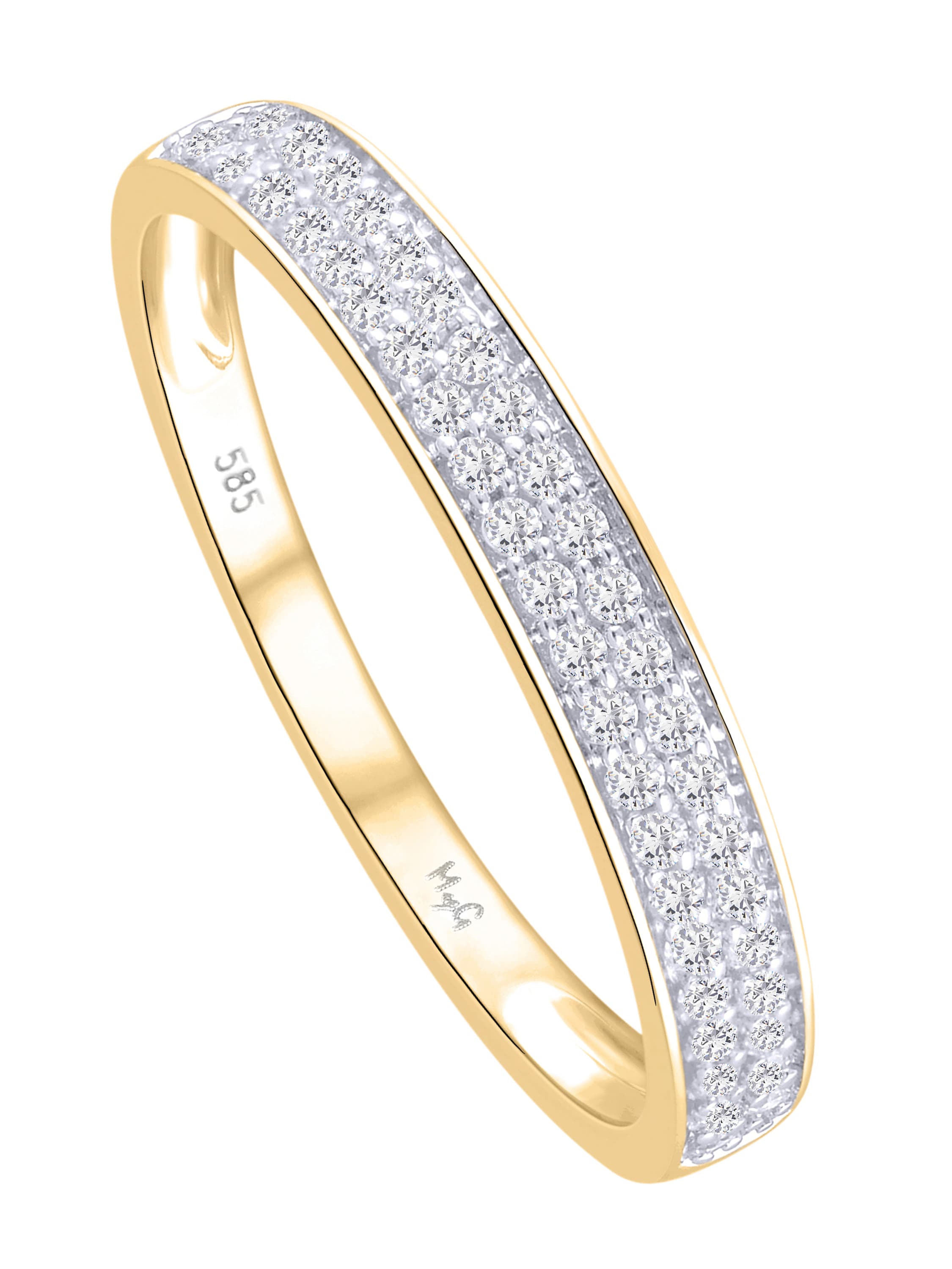 Medialis - Diamantring Gelbgold - 0,20ct. - Größe 60