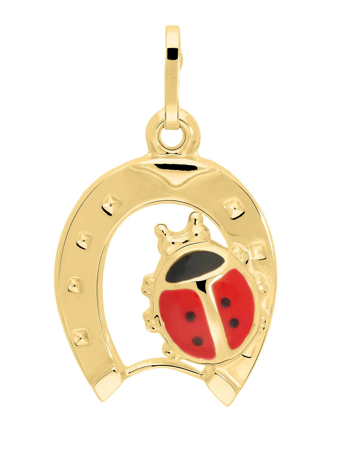 Ladybird - Marienkäfer Hufeisen Motivanhänger 333 Gold