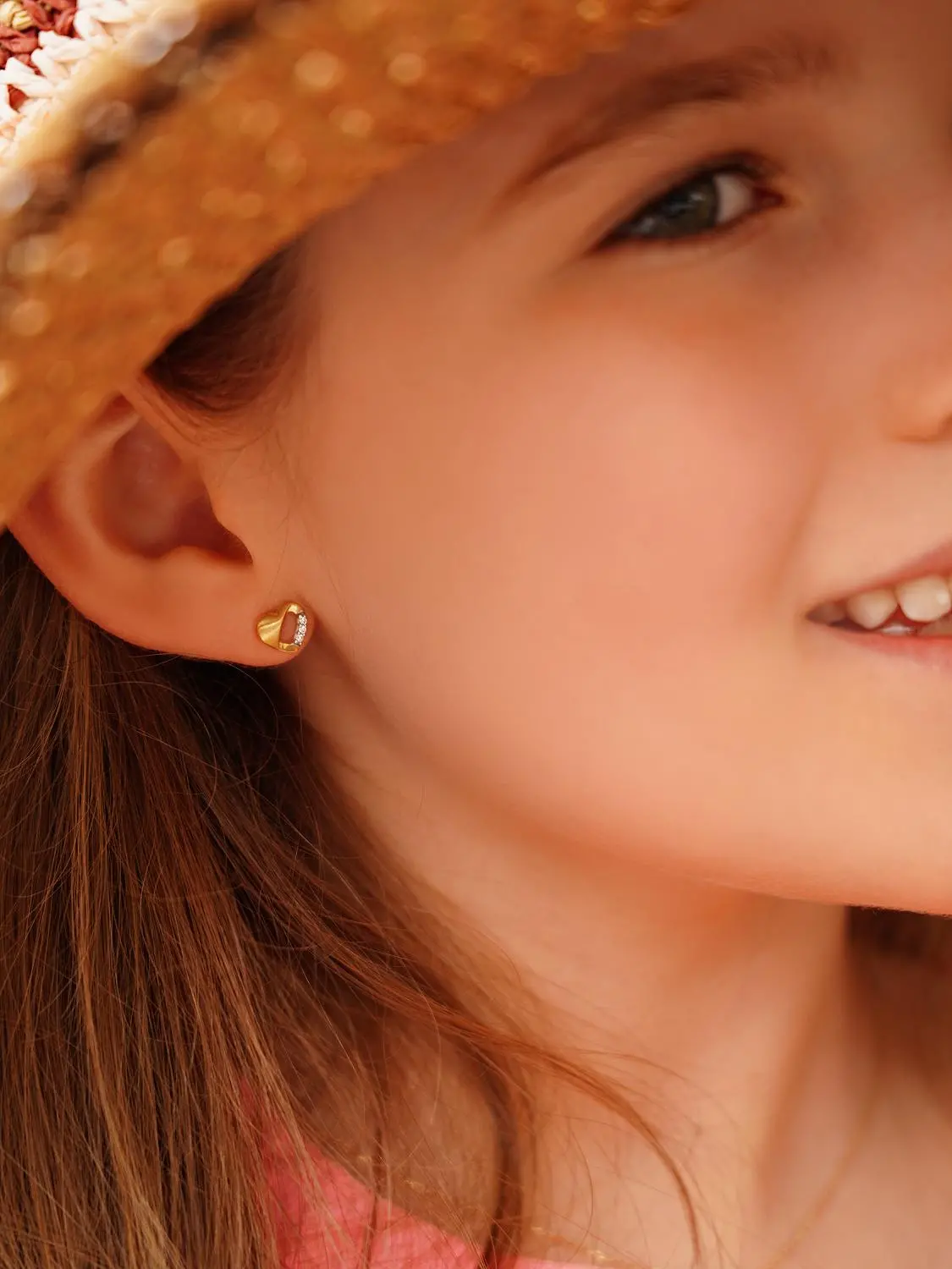 Sweet Valentine | Ohrringe aus echtem Gelbgold mit Zirkonia | Ansicht 3