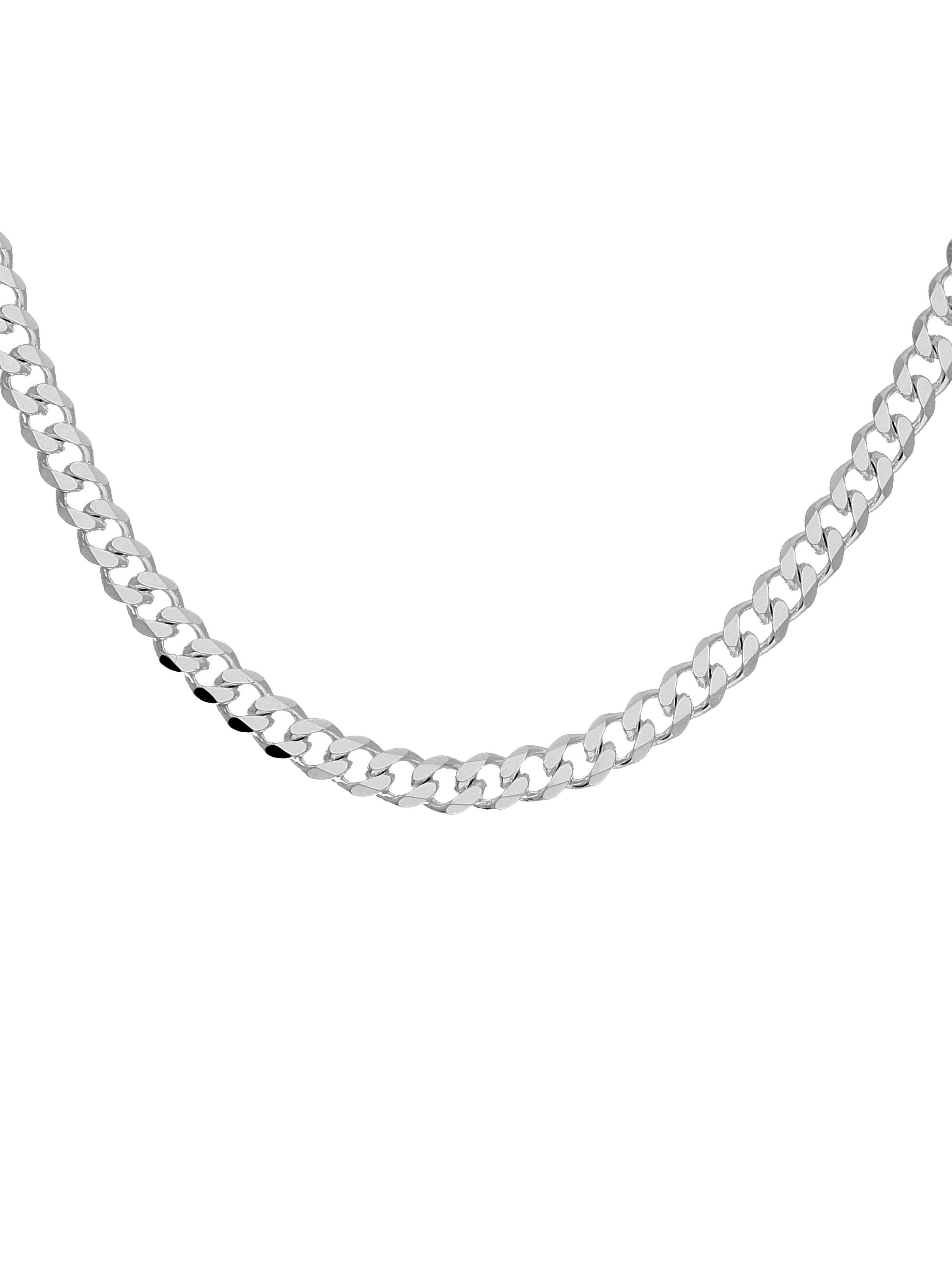 Halskette aus echtem Sterlingsilber (Flachpanzer) - Hemshire45 | Detailansicht